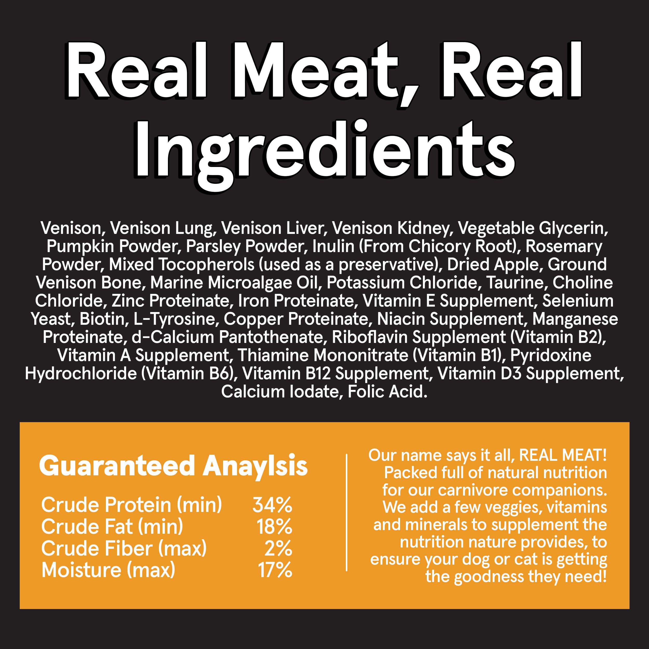 TRMC Real Meat Air-Dried Venison Dog Food 5lb