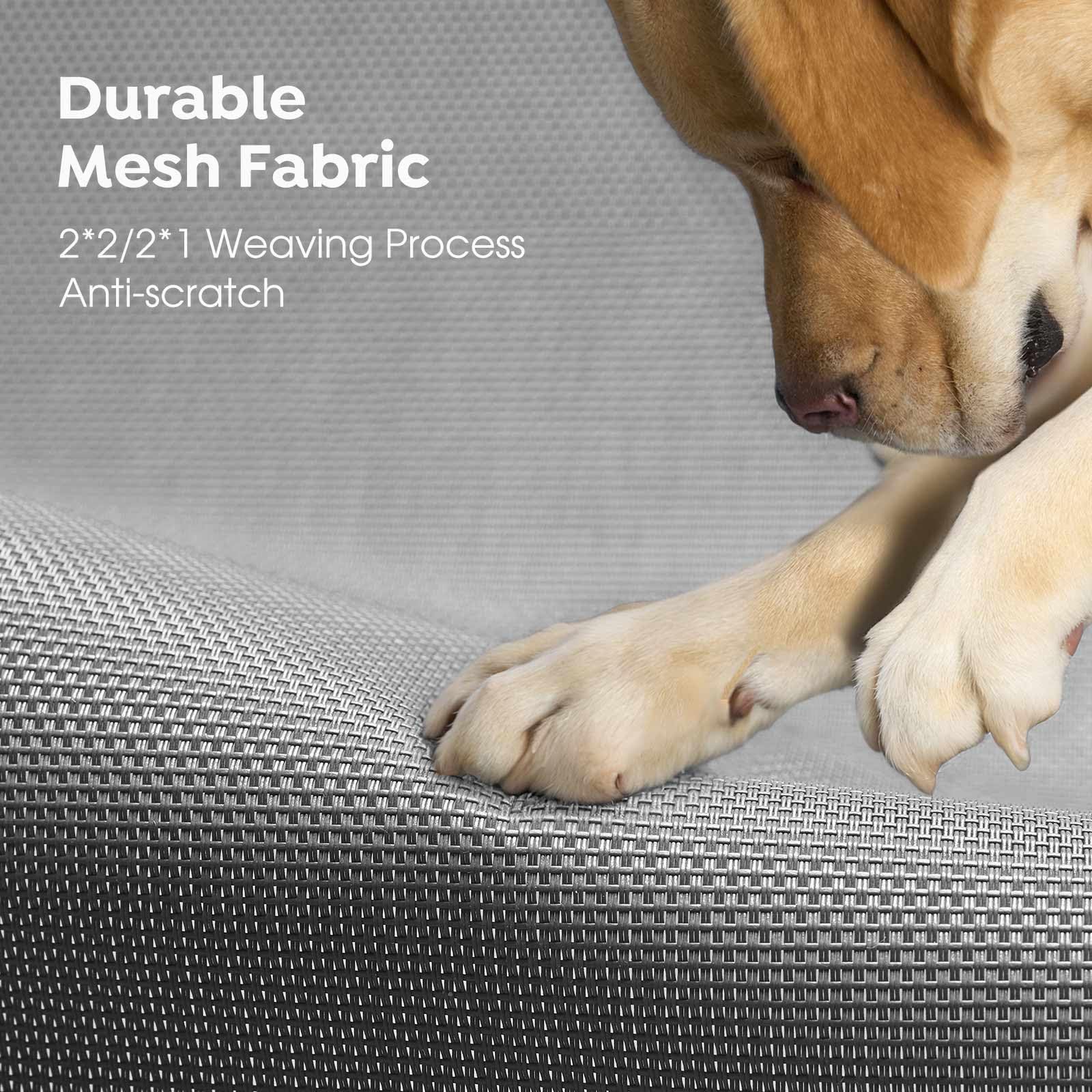 Veehoo Elevated Dog Bed, Outdoor Raised Dog Cots Bed For Large Dogs, Cooling Camping Elevated Pet Bed With Slope Headrest For Indoor And Outdoor, Washable Breathable, X-Large, Grey, Cwc2204