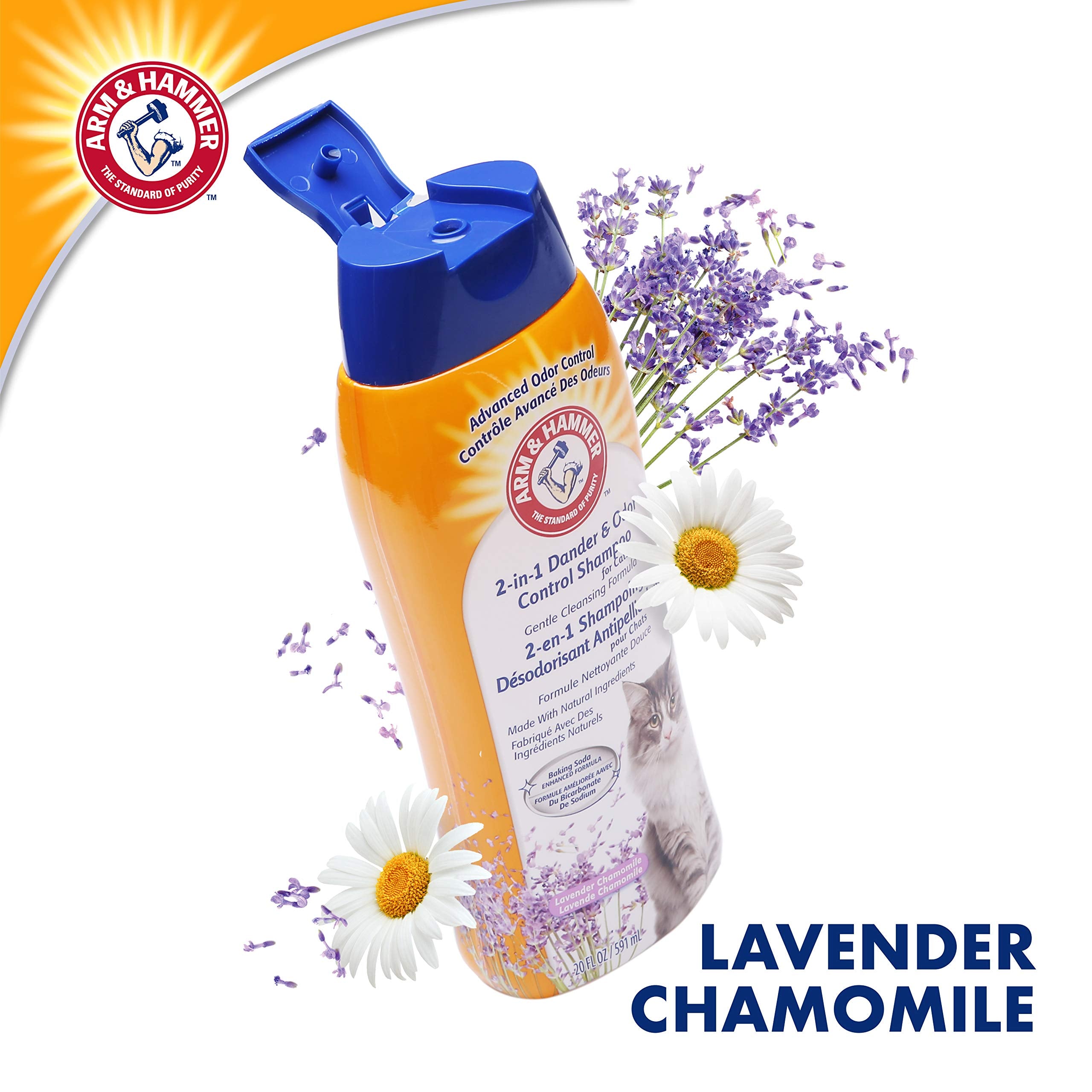 Arm & Hammer 2-In-1 Deodorizing & Dander Reducing Shampoo For Cats, Dander Remover For Dander And Odors, Baking Soda Moisturizes