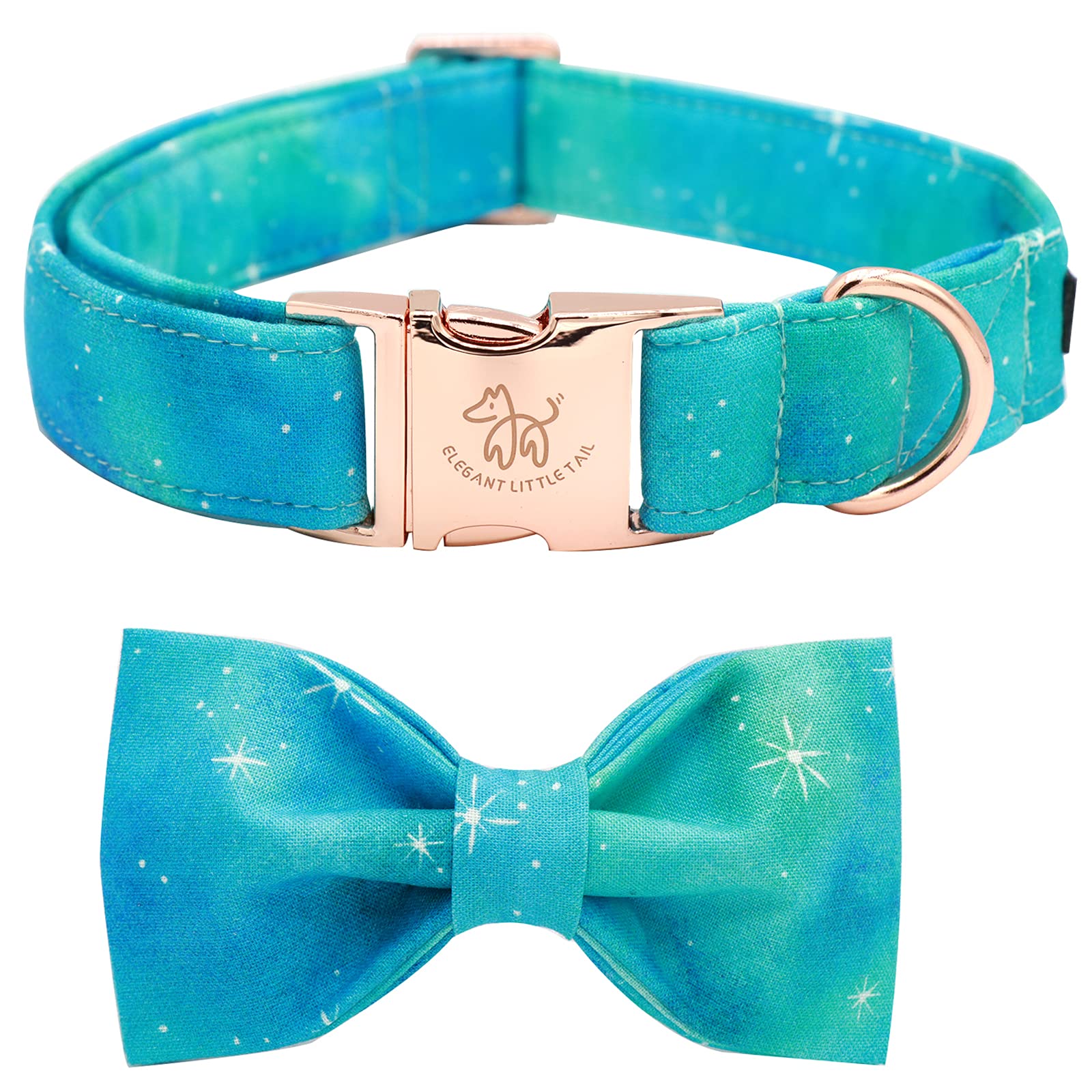 Elegant Little Tail Colorful Dog Collar, Comfortable Dog Collar With Bow Adjustable Soft Bow Tie Dog Collars For Small Dogs