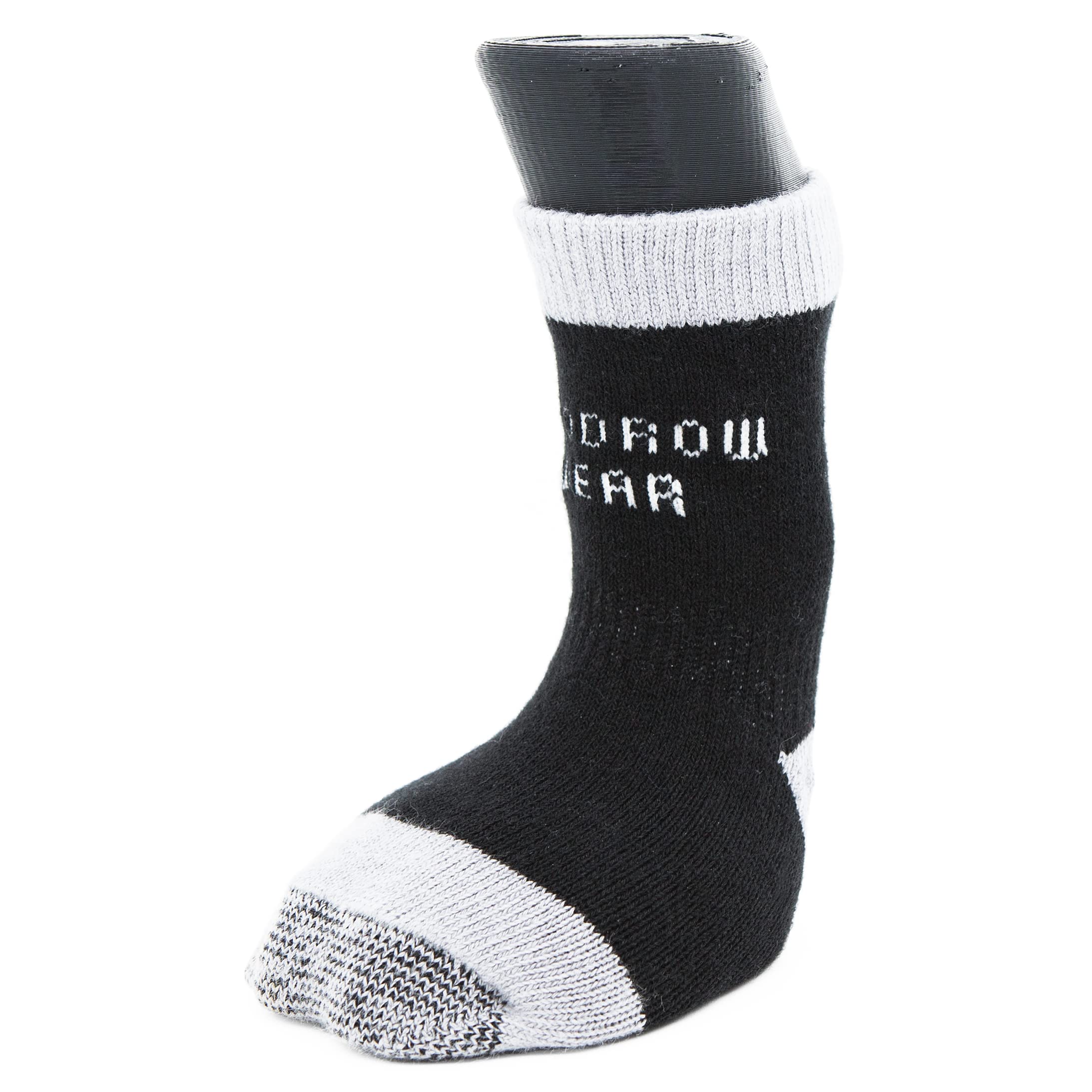 Woodrow Wear, Power Paws Advanced Dog Socks, Black Grey, L, Fits 75-95 pounds