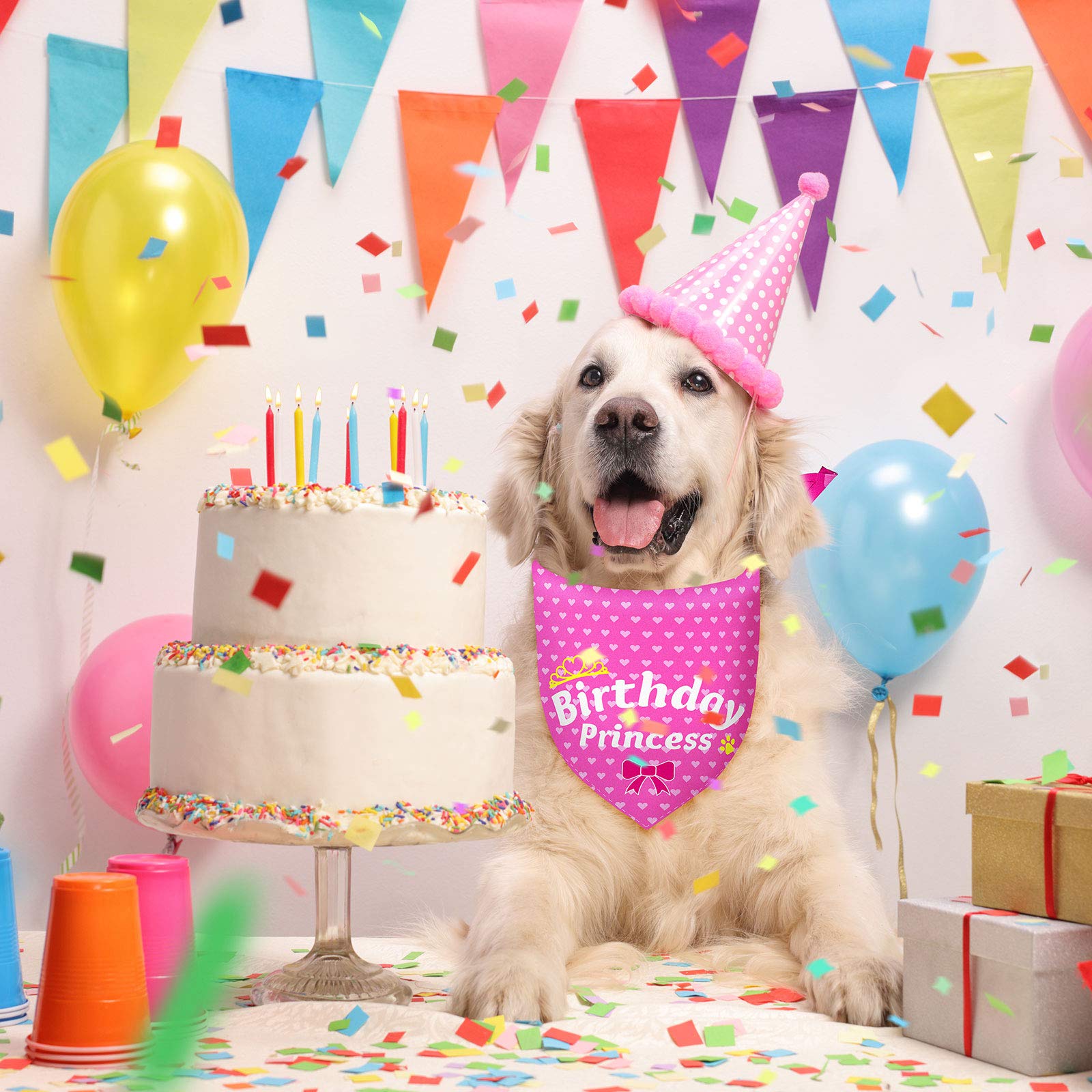 12 Pieces Holiday Dog Bandanas Christmas Dog Scarf Birthday New Year Valentine'S Day Daily Festival Costume Supply Pets Dog Scarf Bandana For Dogs Cats Pets Costume(Large)