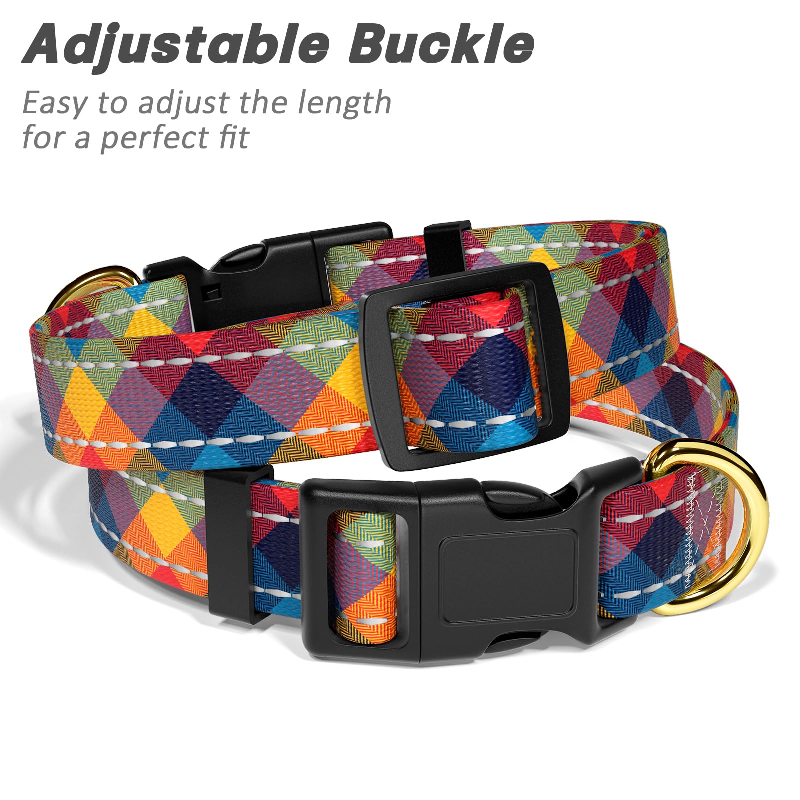 Tmoodel Reflective Dog Collar For Extra Small Dogs, Cute Boho Adjustable Heavy-Duty Nylon Puppy Collar For Boy And Girl Female,