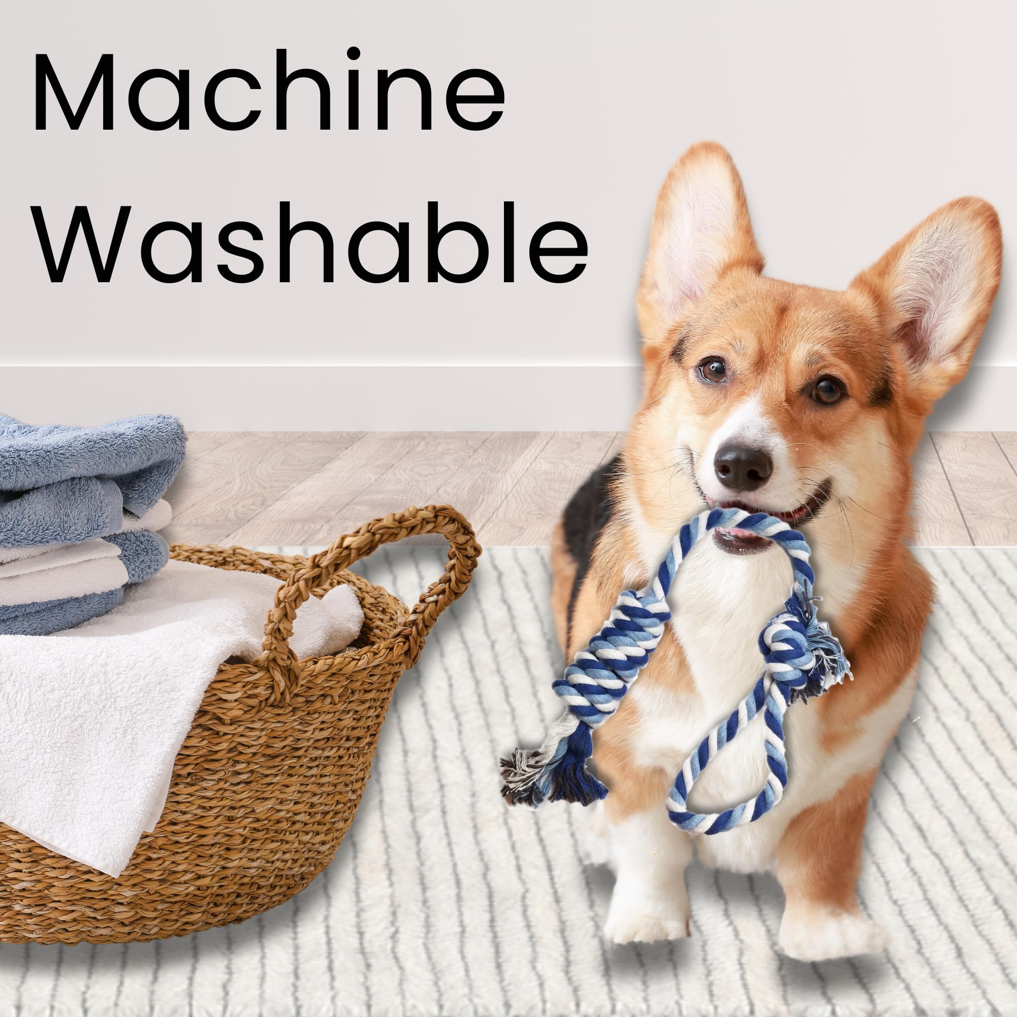 Otterly Pets 4-Pack Puppy Dog Rope Toys For Small To Medium Dogs – Durable Pull Toy For Dogs, Dog Stocking Stuffers, Pet Stocking Stuffers, Puppy Teething Toys