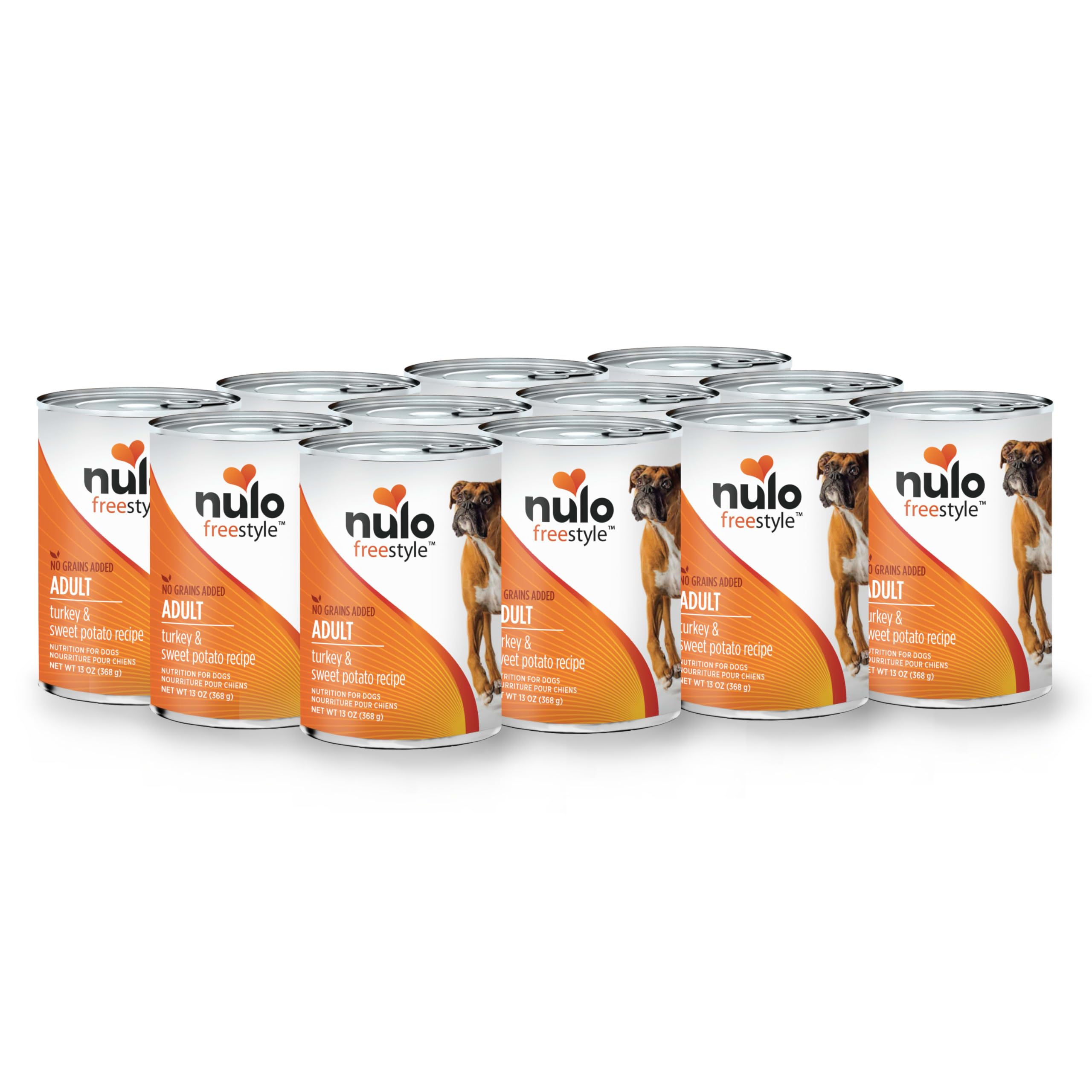 Nulo Freestyle All Breed Adult Wet Canned Dog Food, Premium All Natural Grain-Free, High Animal-Based Protein, Turkey & Sweet Po