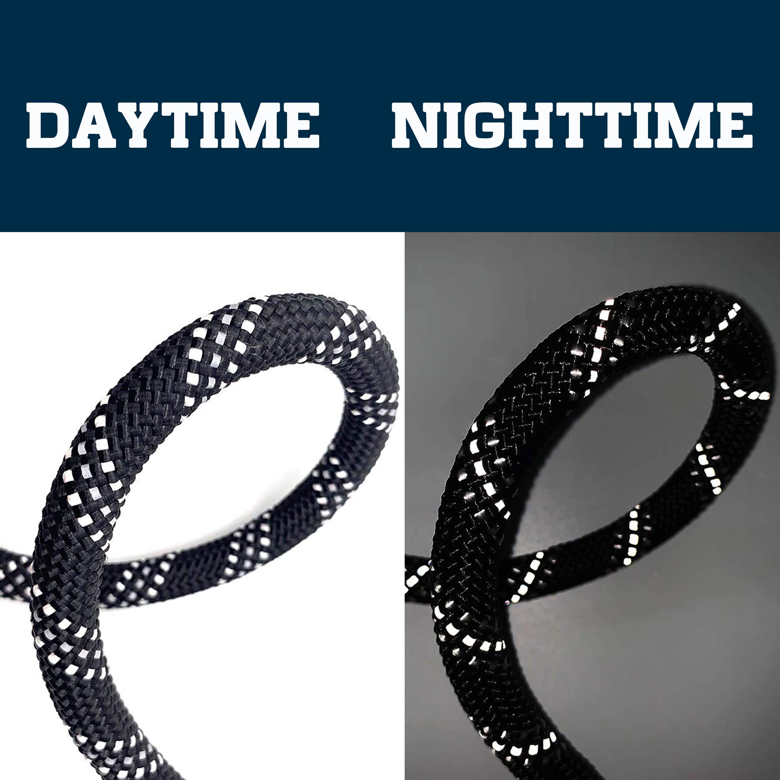 Double-Handle Rope Dog Leash With Locking Carabiner ?Reflective Traffic Leash For Large, Medium, And Small Dogs ?Heavy-Duty And Comfortable For Walking, Training, And Hiking (6 Feet)