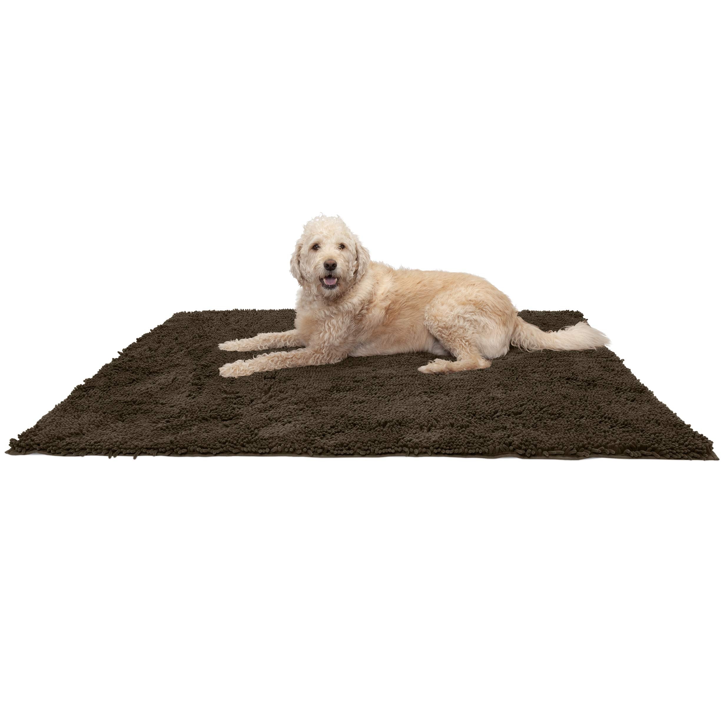 Furhaven 60 x 48 Highly Absorbent Dog Door Mat for Muddy Paws, 100% Washable, Perfect for Entryway, Kitchen, & Bathroom Use - Ch