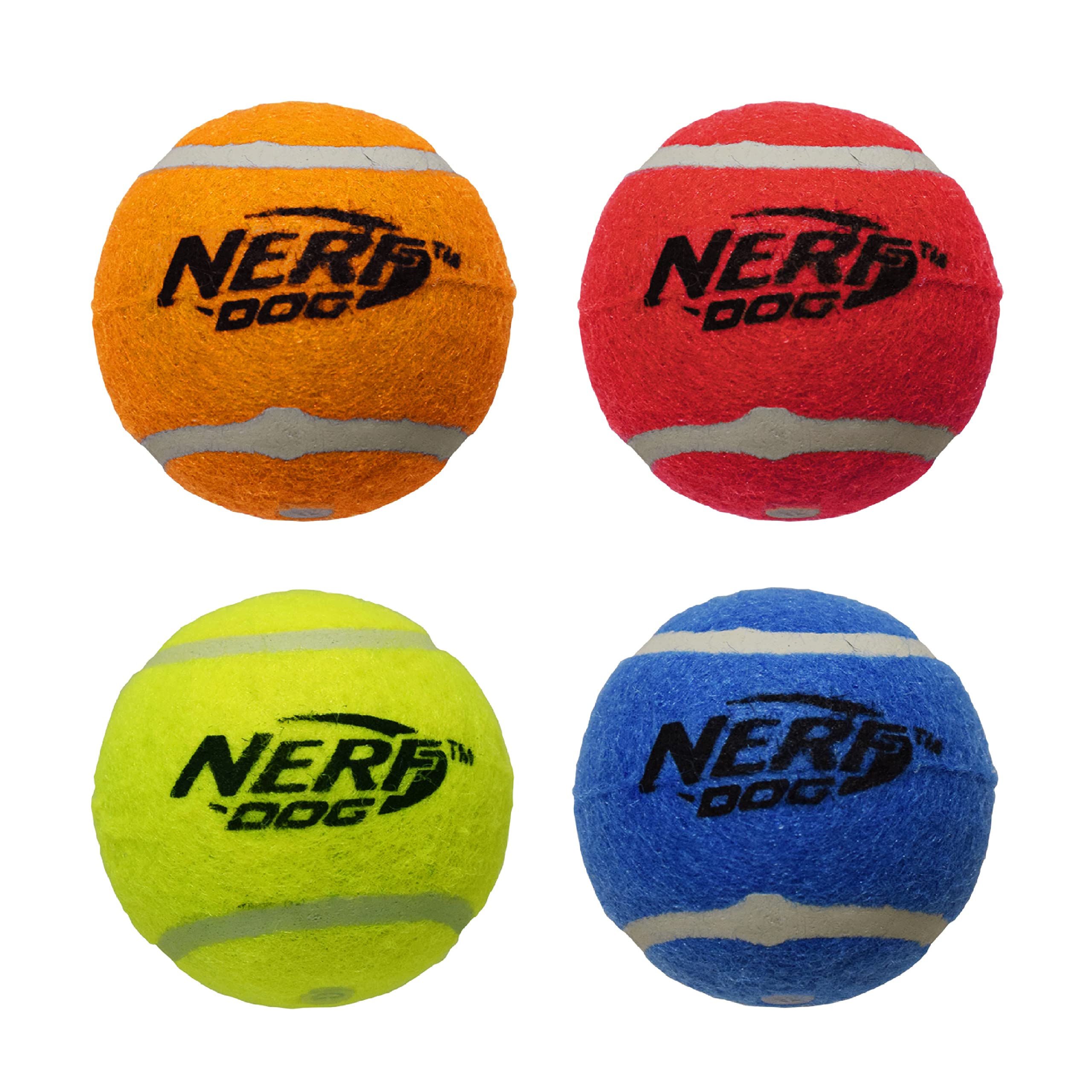 Nerf Dog Tennis Ball Dog Toys With Interactive Squeaker, Lightweight, Durable And Water Resistant, 2.5 Inches, For Small/Medium/