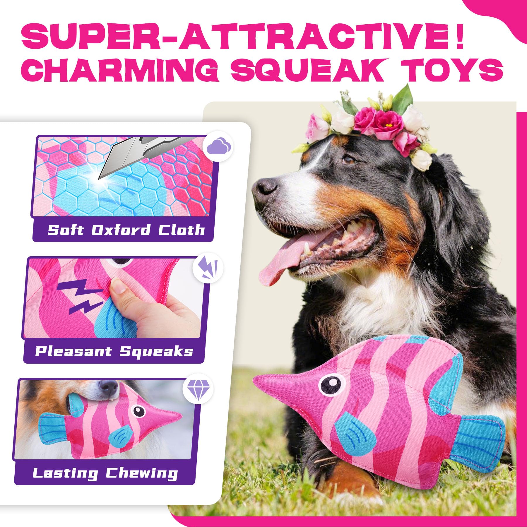 Zeaxuie 12 Pack Heavy Duty Various Dog Chew Toys Pack For Aggressive Chewers - Includes Large Rope Toys, Squeaky Toys & Indestru