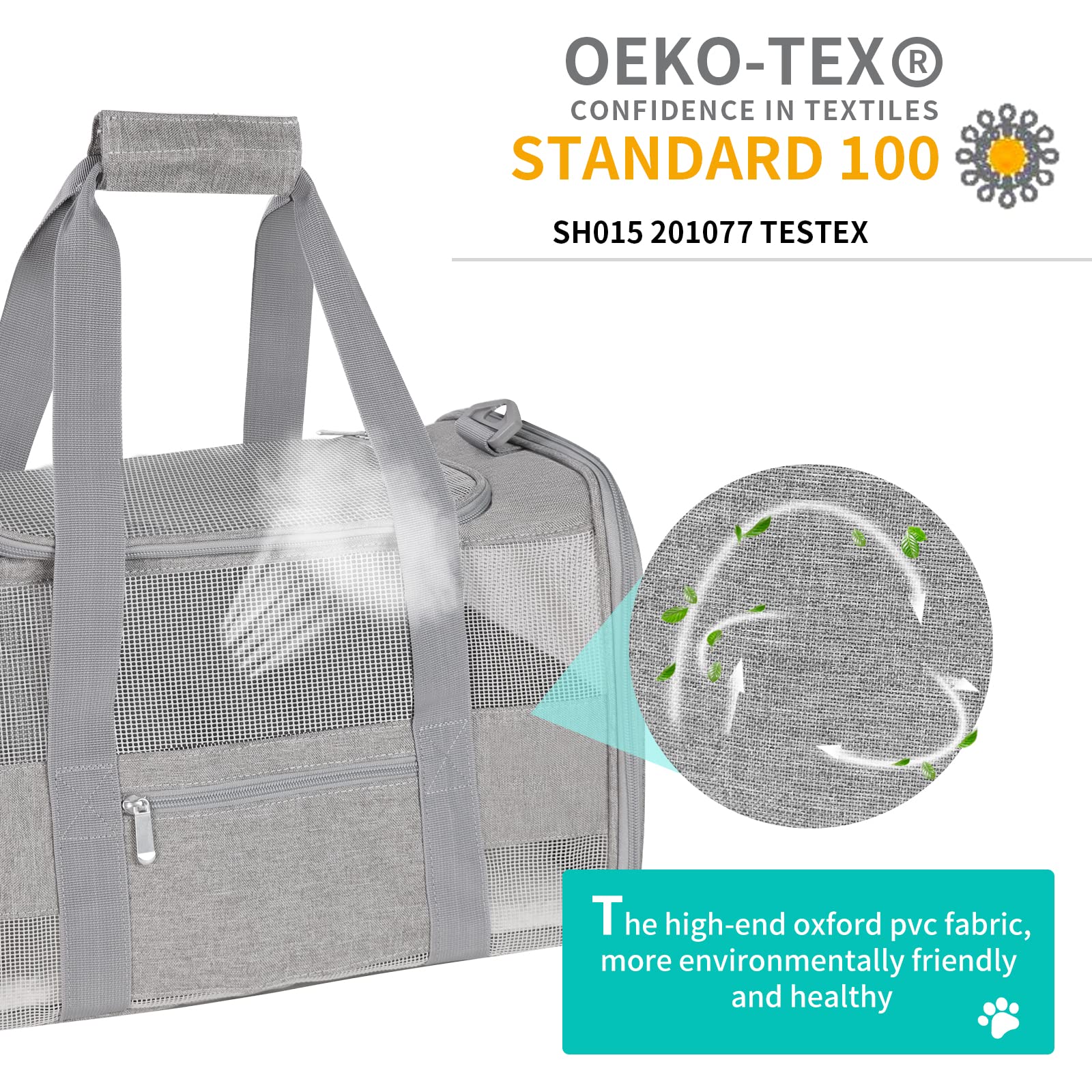 Cussiou Large Airline Approved Pet Carrier Backpack For Cats & Dogs, Collapsible Cat Carrier With Breathable Mesh & Safety Leash