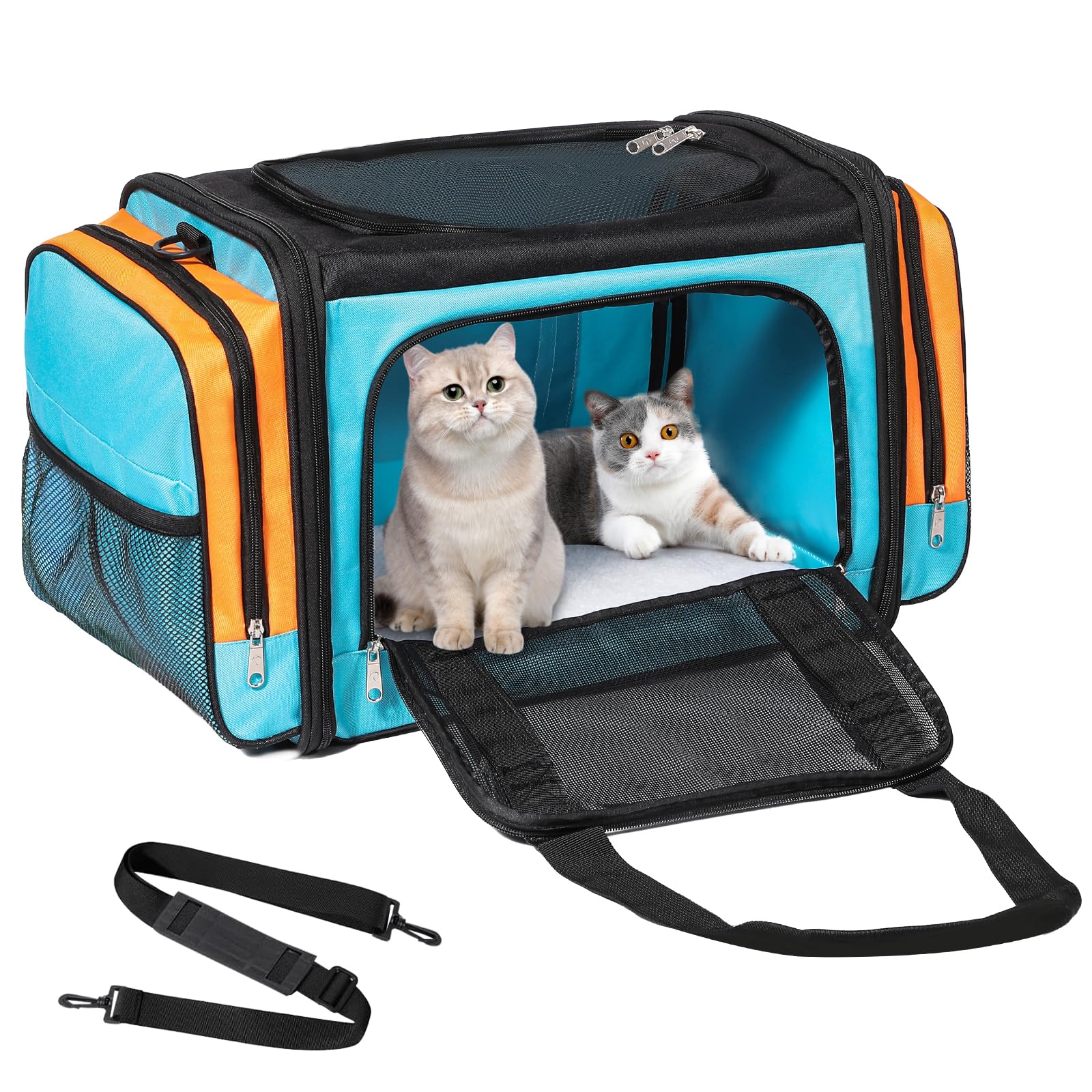 Discala Large Cat Carrier, Pet Carrier, Dog Carrier For Small Dogs, Cat Carrier Soft, Collapsible Large Pet Carrier For Travelin