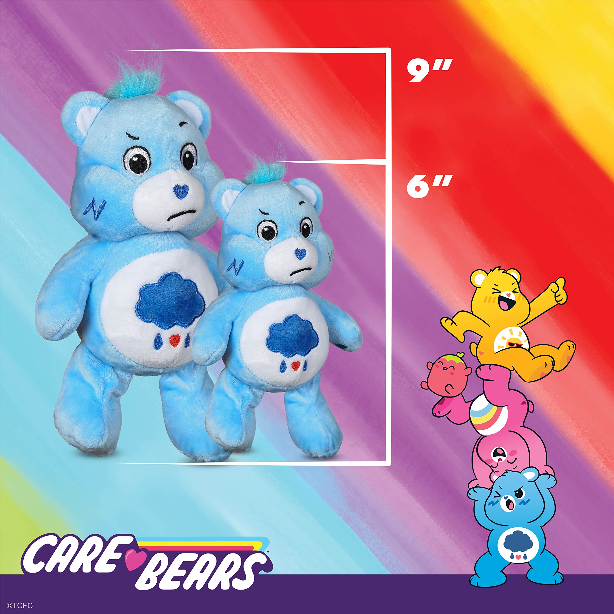 Care Bear For Pets Pet Plush Squeaky Toy Grumpy Bear, 6    With Squeaker Inside And Crinkle Ears | Grumpy Bear For Dogs Squeaky