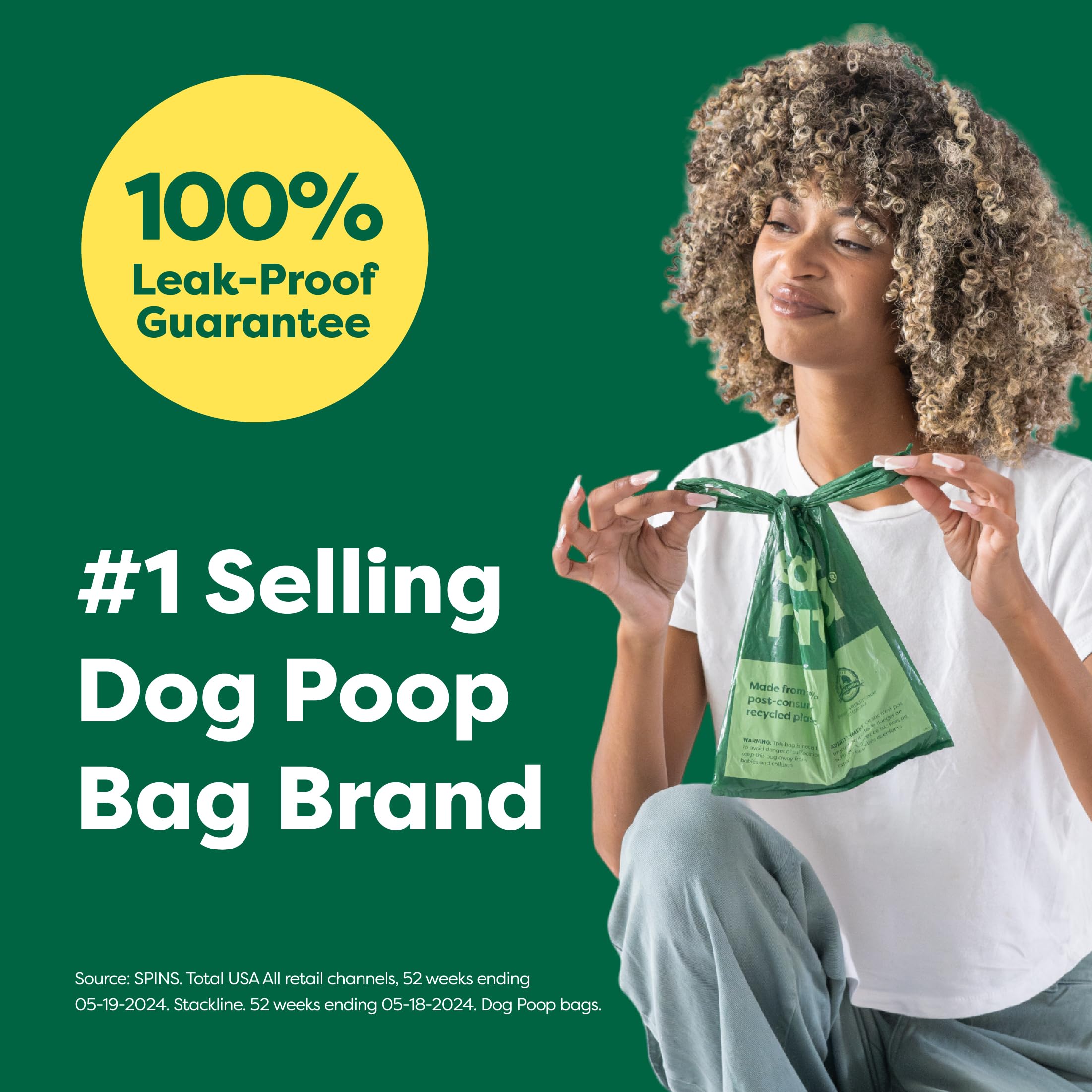 Earth Rated Dog Poop Bags With Handles Value Pack, Easy Tie And Guaranteed Leakproof, Unscented, 600 Handle Bags