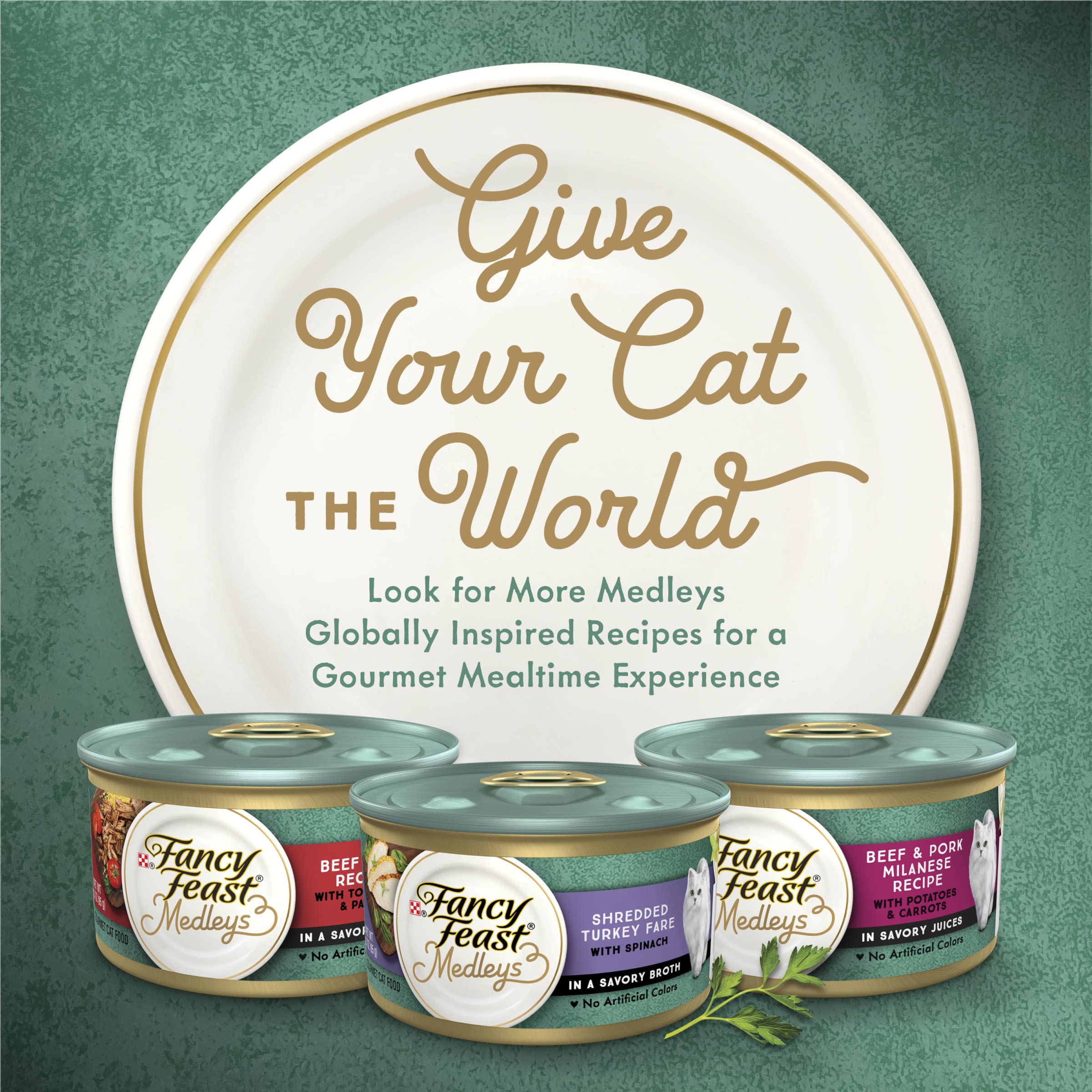 Purina Fancy Feast Pate Wet Cat Food, Medleys White Meat Chicken Florentine With Cheese & Garden Greens - (Pack of 24) 3 oz. Can