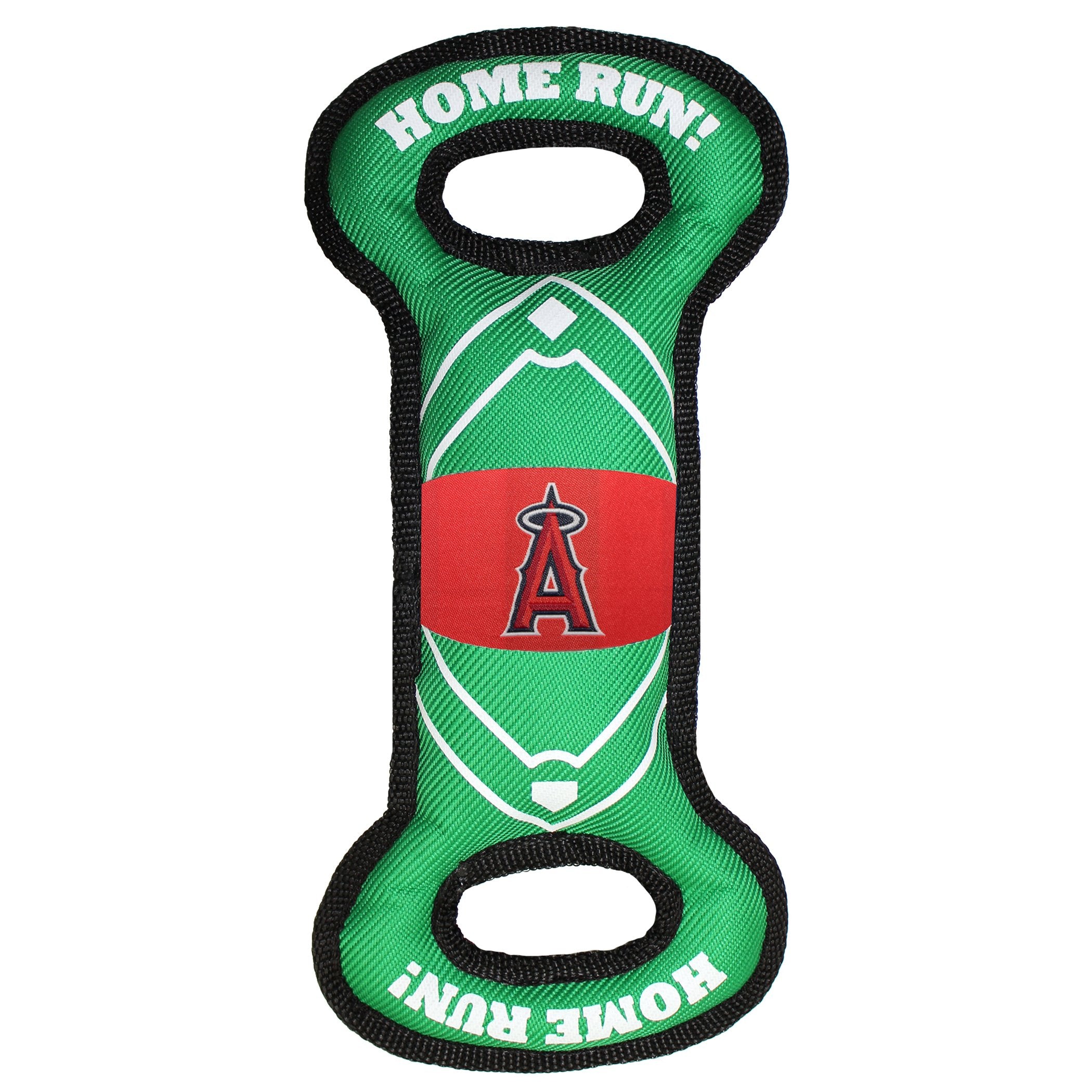 Pets First Mlb Los Angeles Angels Baseball Field Dog Toy With Double Rim Stitching & Inner Squeaker