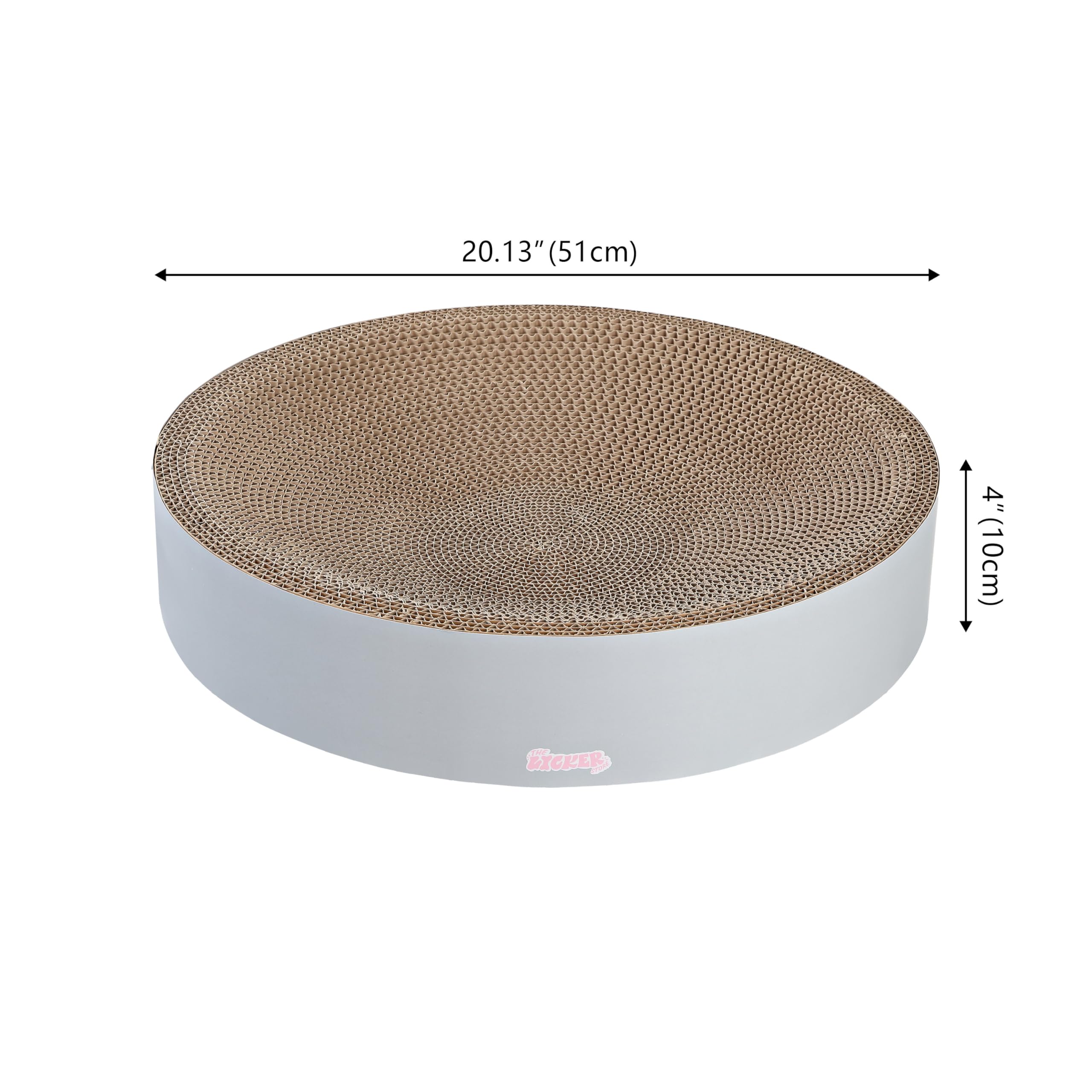 The Licker Store Csr1010K Nelson 20.13 Modern Cardboard Round Bowl Cat Scratcher With Catnip, Fog