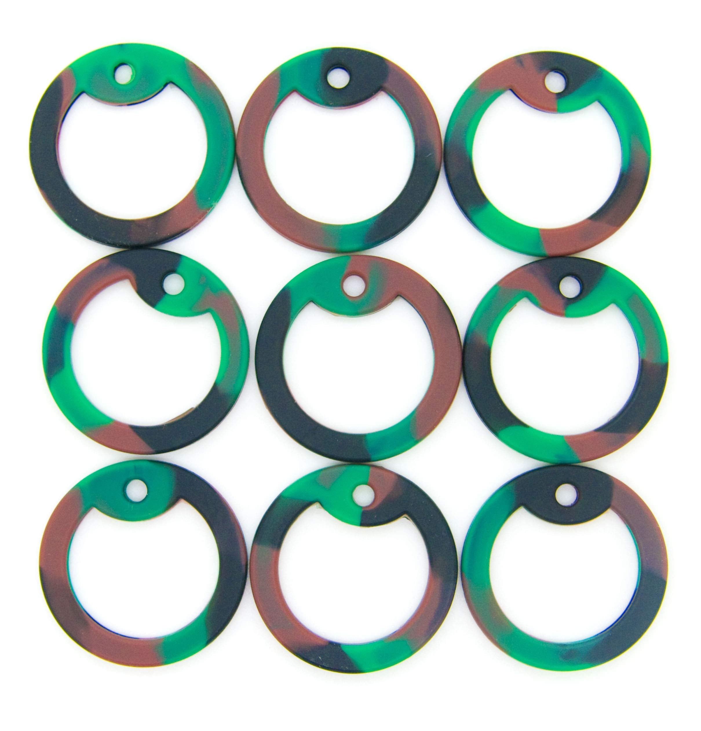 50Pcs Camouflage Military Army Dog Tag Silencer Silicone/Rubber Silencer Ondepot