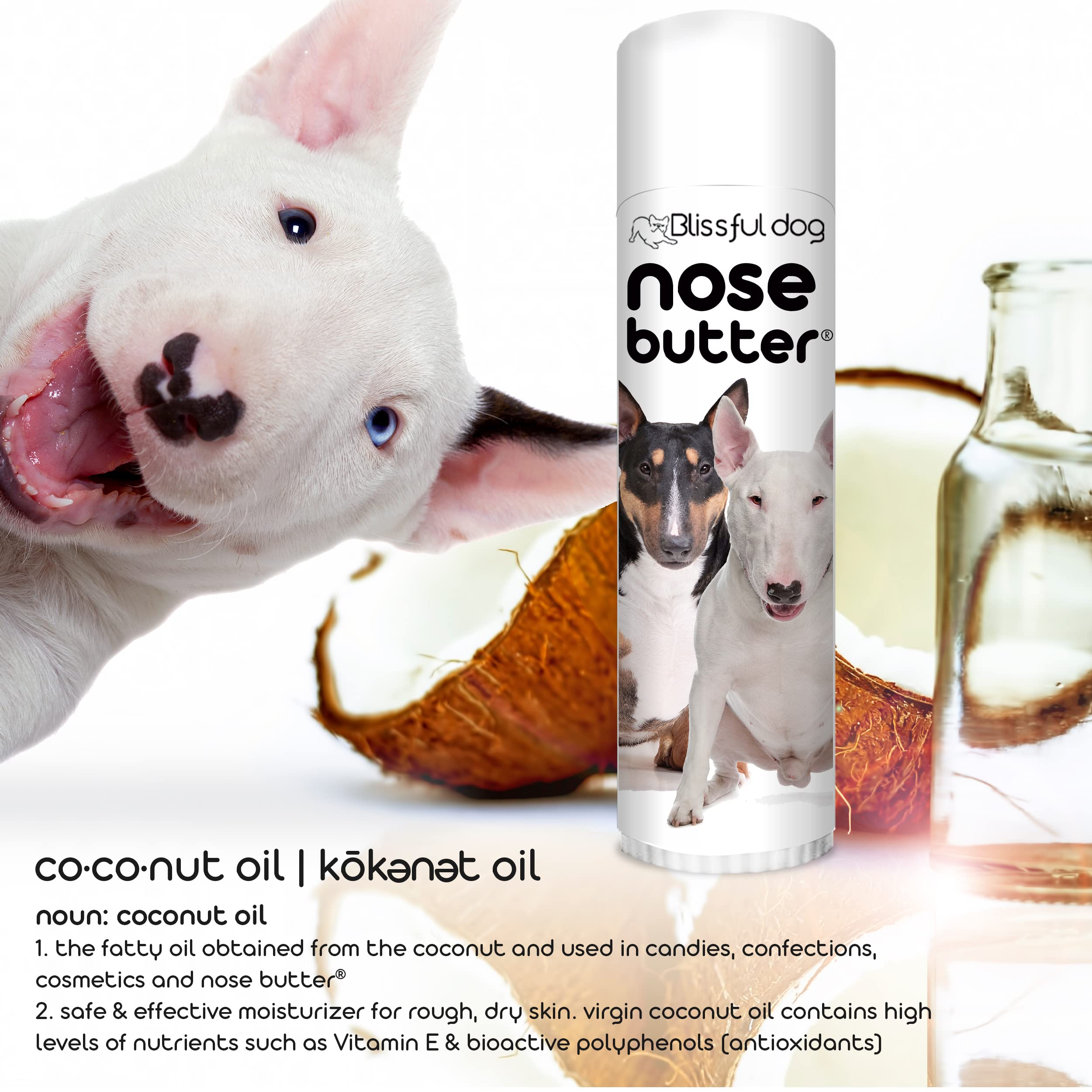 The Blissful Dog Bull Terrier Unscented Nose Butter, 0.50-Ounce
