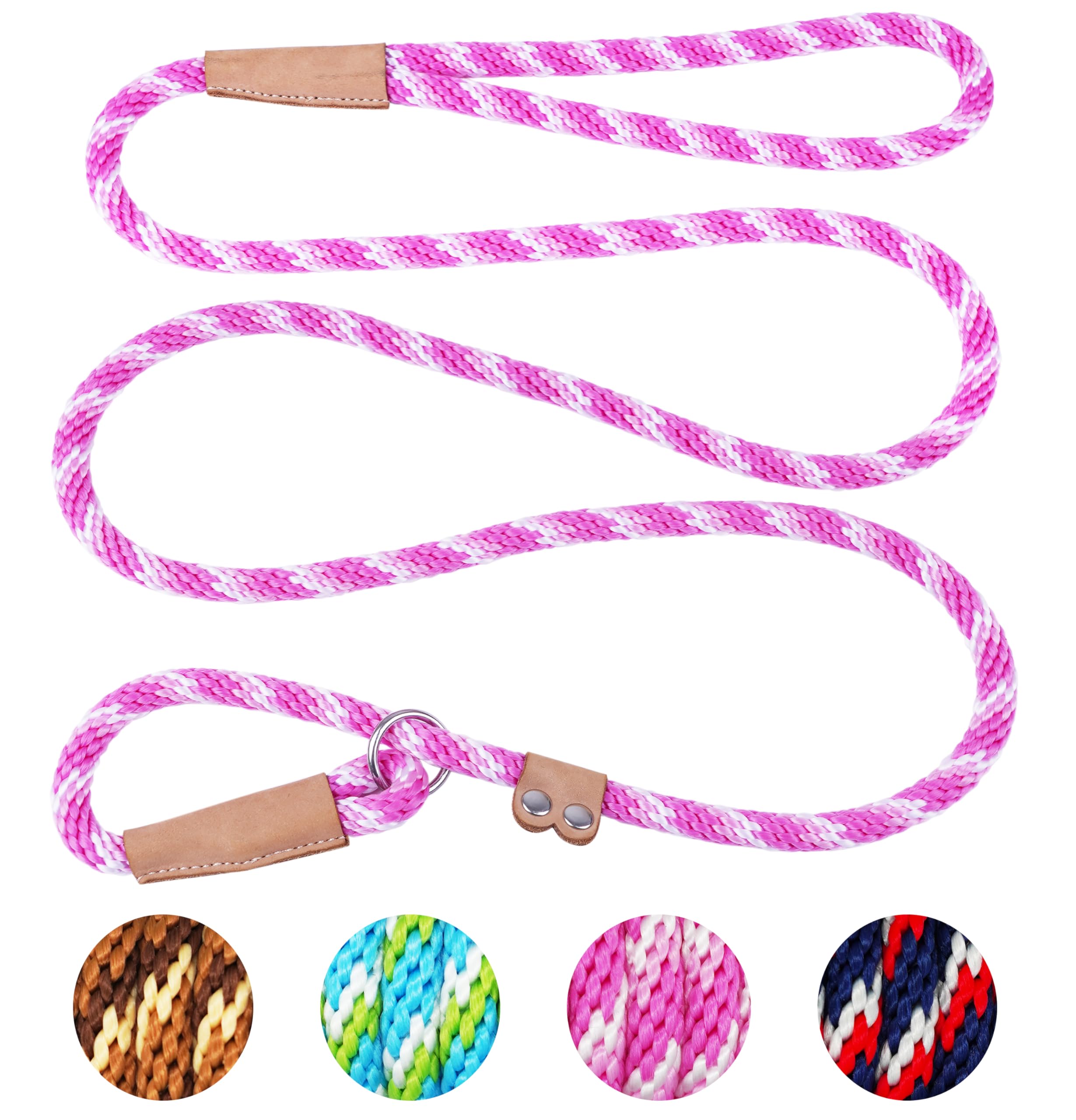 Slip Leads For Dogs 5Ft Slip Leash Strong Dog Training Leash Lightweight Dog Slip Lead Comfortable Slip Lead Dog Leash Braided R