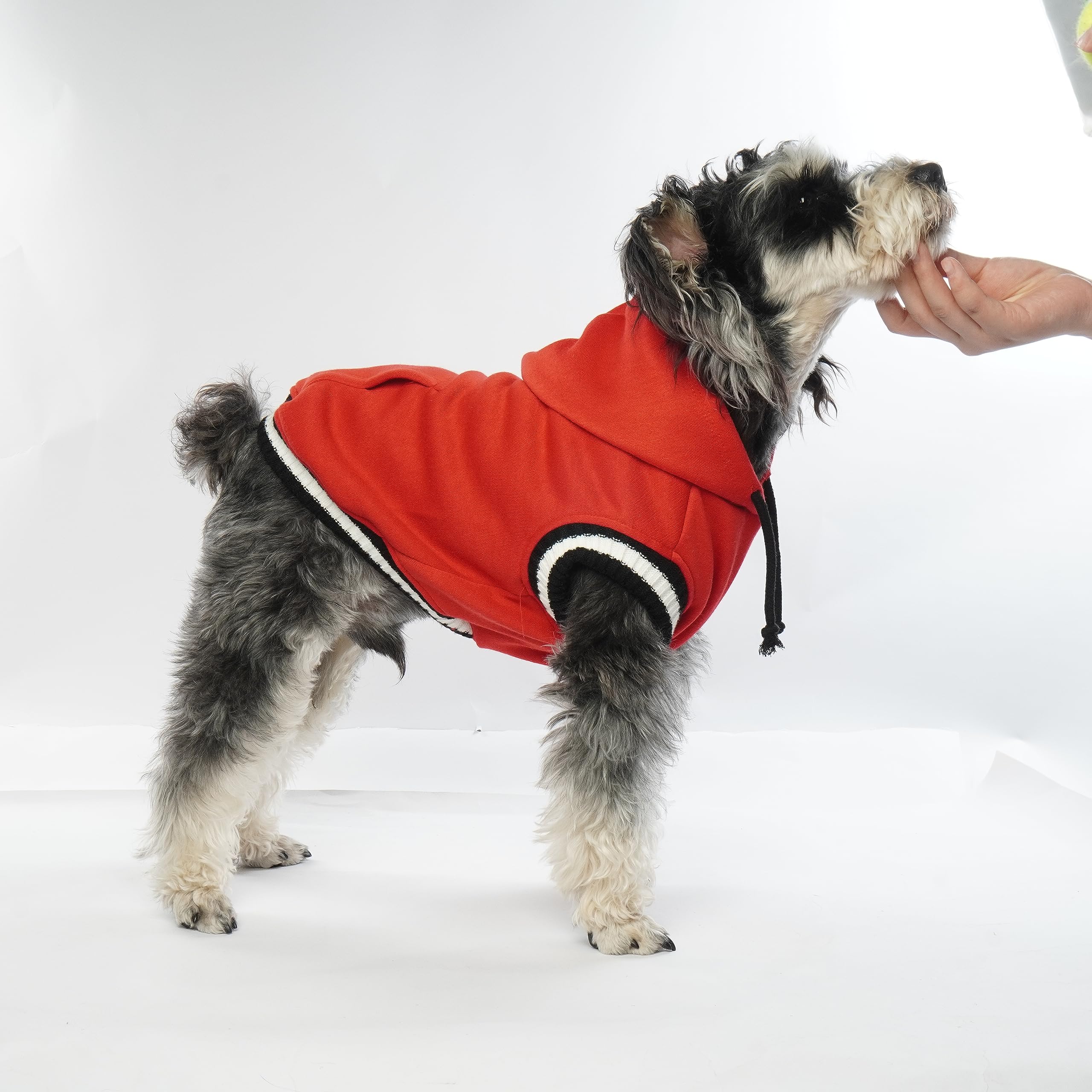 FUAMEY Dog Hoodie,Winter Dog Fleece Sweaters Pet Warm Sweatshirt Pet Pullover Dog Clothes with Pocket Soft Warm Christmas Outfit