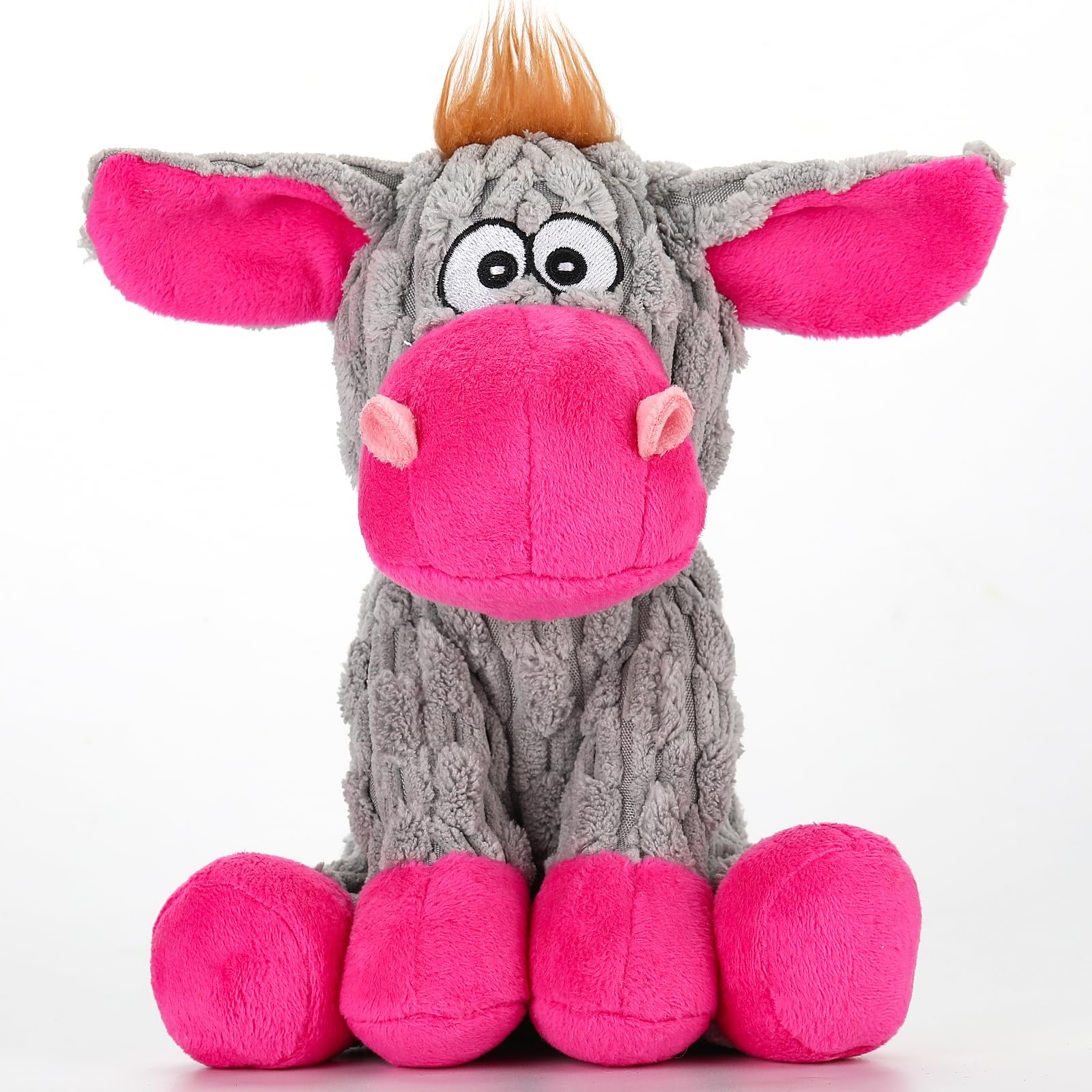 Loncoldy Plush Chew Toys For Large Dogs, Tough Crinkle Stuffed Animal Squeaky Interactive Toys For Small Medium Large Dogs, Keep