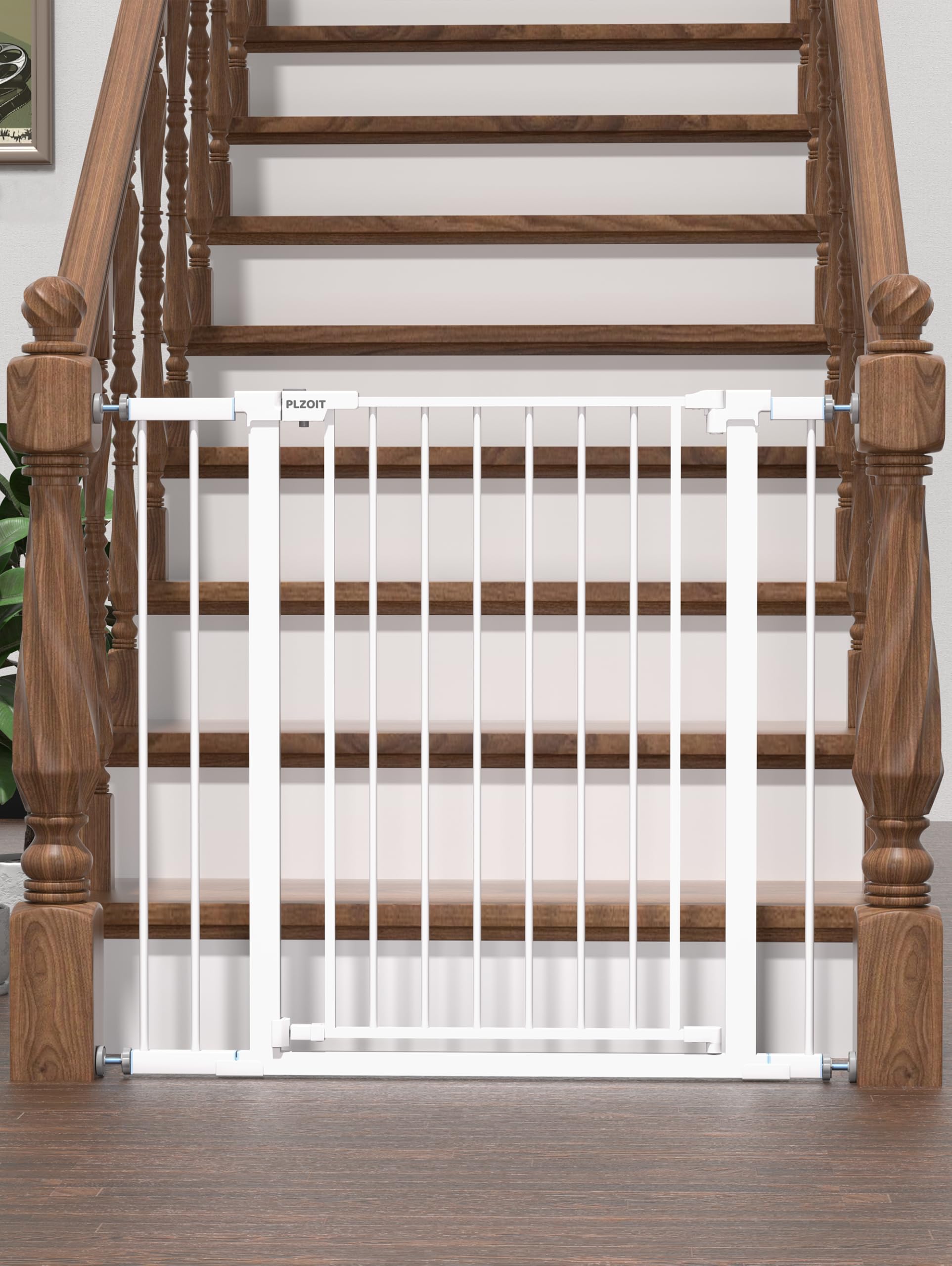 36  Extra Tall Baby Gate for Stairs, 29.5-40.5  Wide Dog Gate for Doorways, Walk Thru Auto Close Metal Pet Gate for The House, S