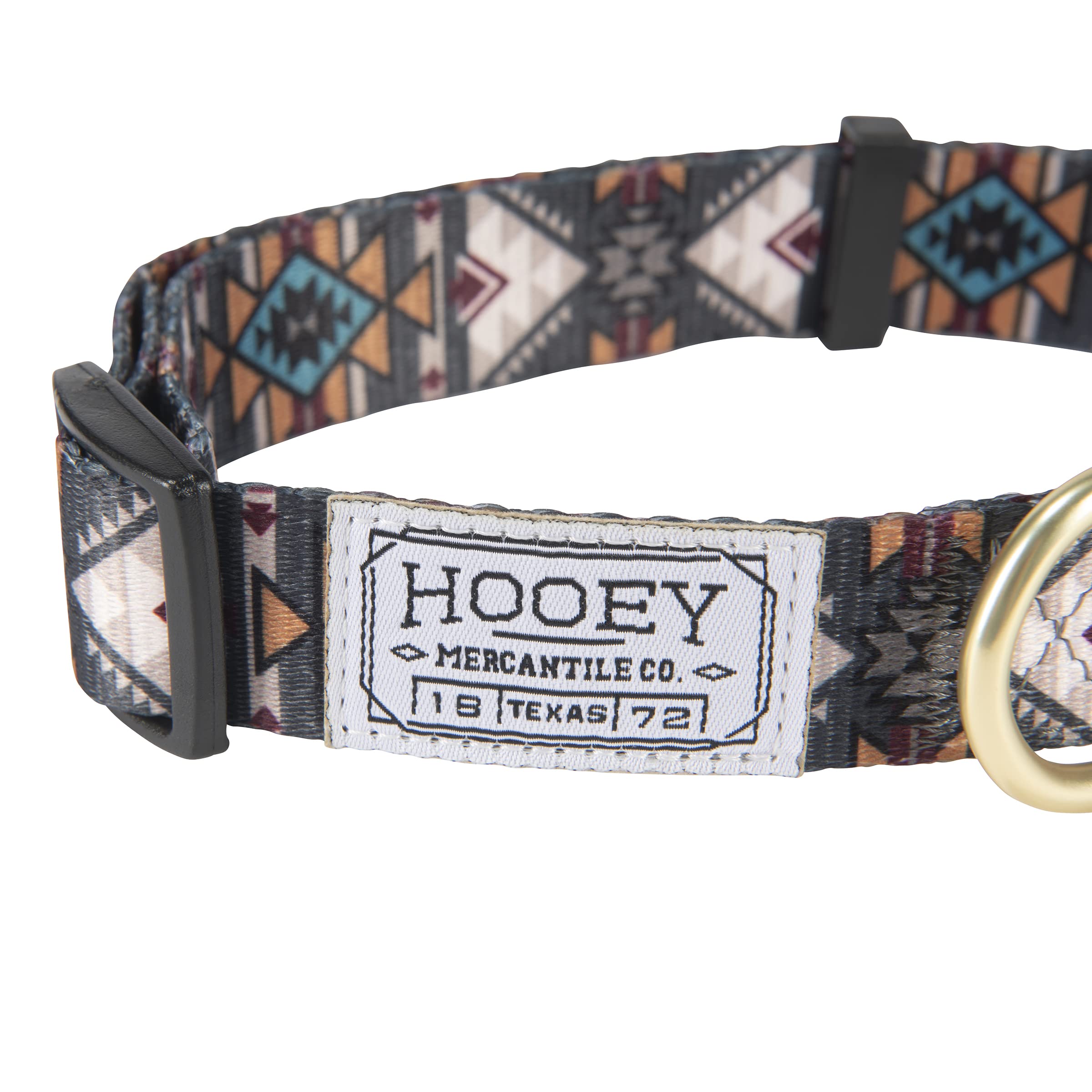 Hooey Nomad Dog Collar, Durable Polyester Webbing Collar With Graphic-Inspired Print, Beluga Monterey, Small