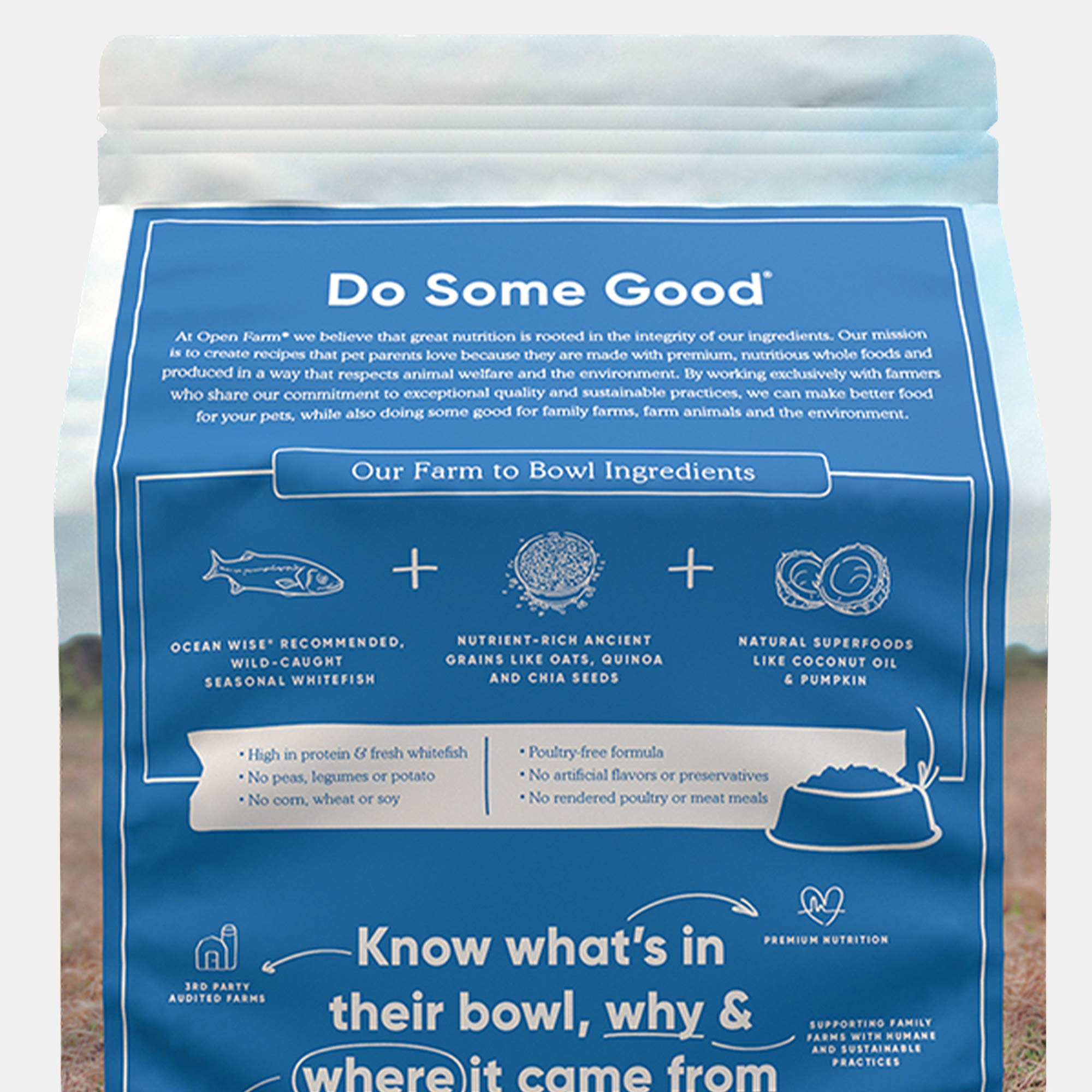 Open Farm Catch-of-The-Season Whitefish & Ancient Grains Dry Dog Food, Wild-Caught Whitefish Recipe with Wholesome Grains and No