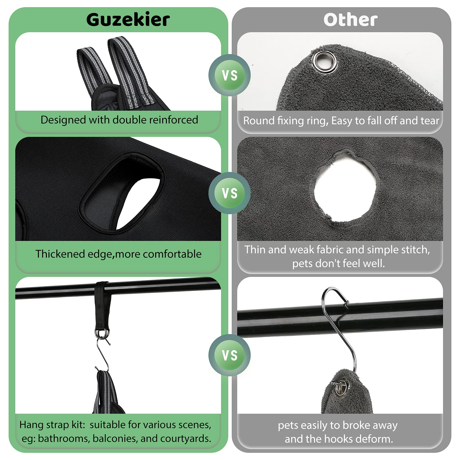 Guzekier Pet Dog Grooming Hammock Harness For Large Dogs, Dog Sling For Grooming, Dog Hammock Restraint Bag With Nail Clippers/T