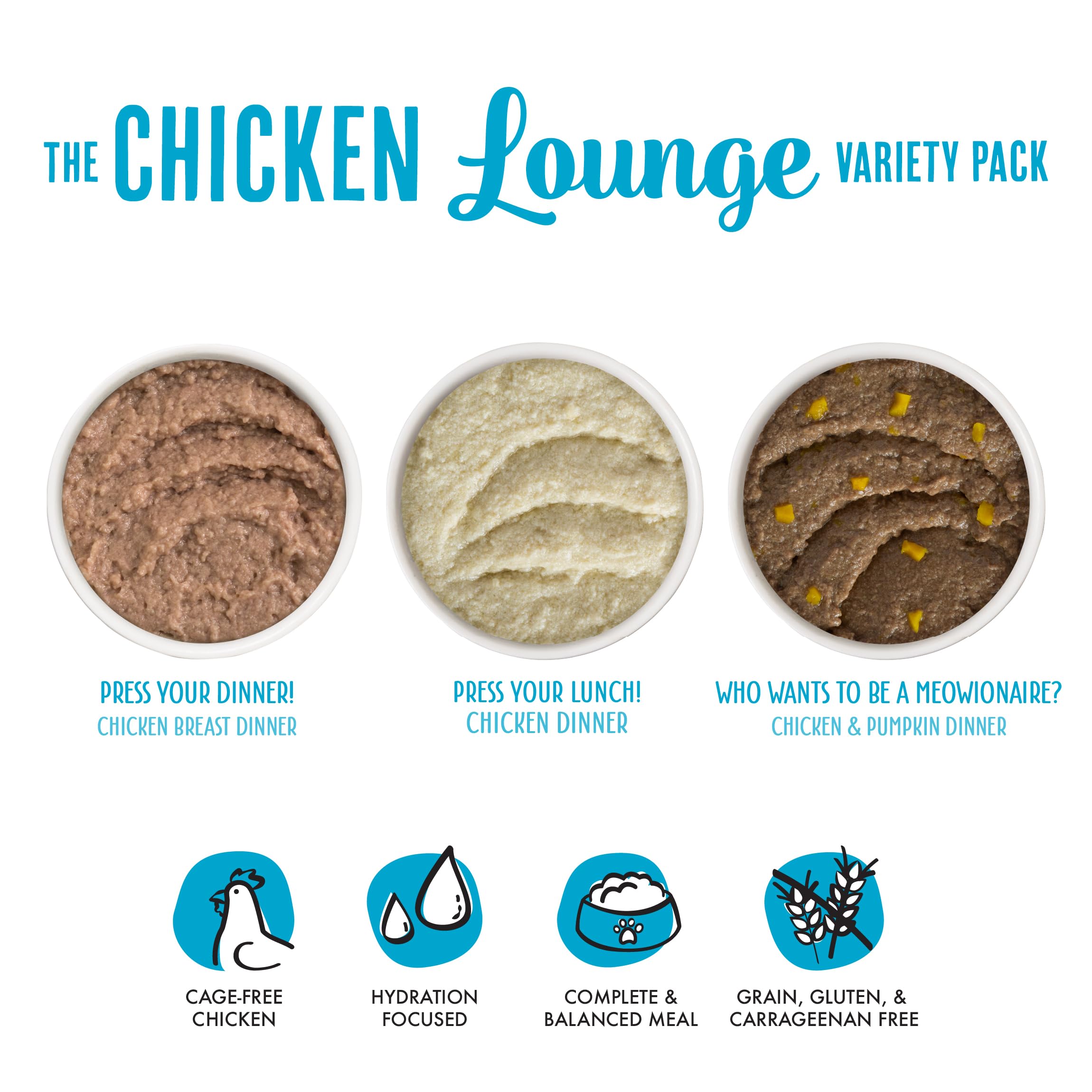 Weruva Wet Cat Food, The Chicken Lounge Pat   Variety Pack, 5.5oz Can, Pack of 12