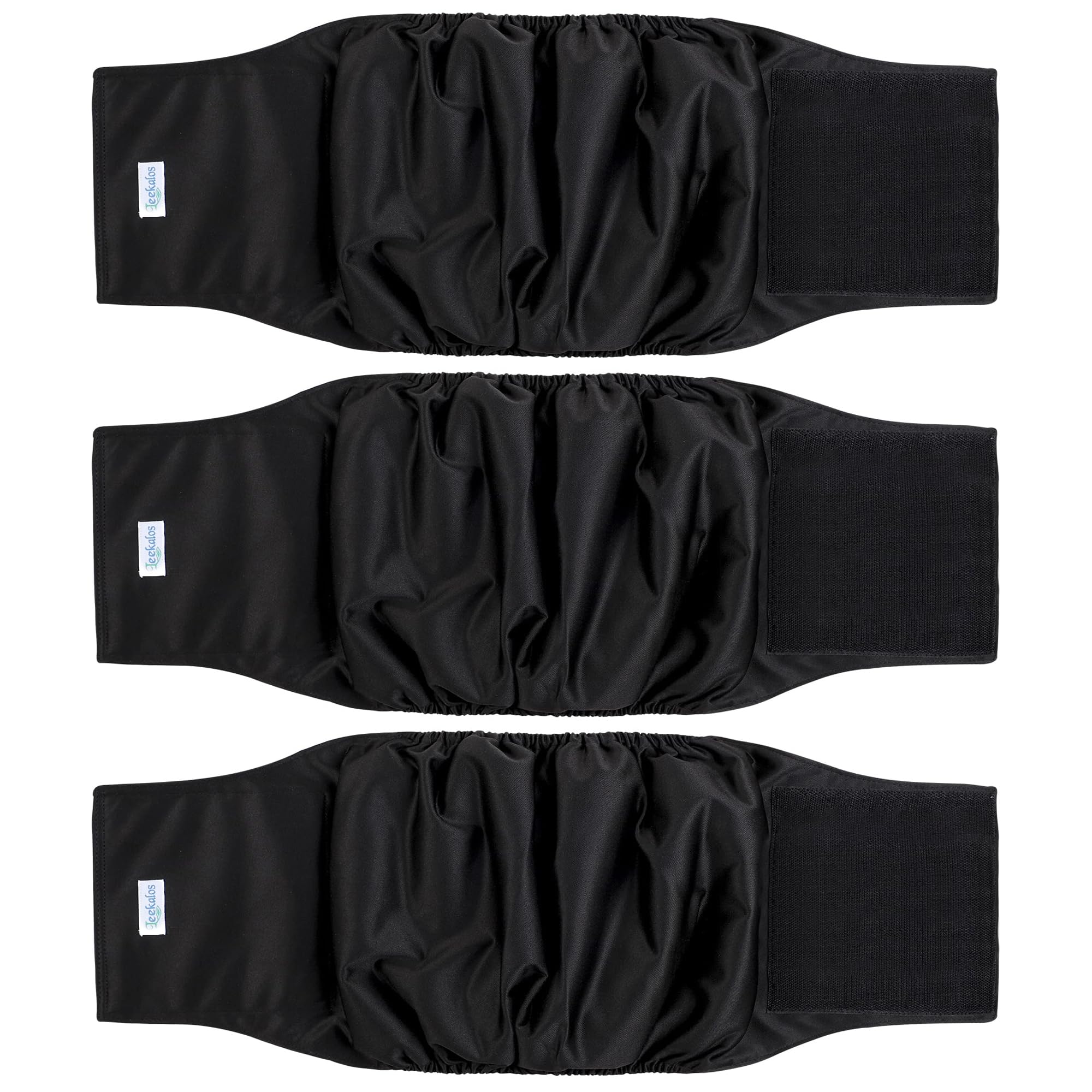 Leekalos Male Dog Diapers (3 Pack), High Absorbing Dog Belly Bands for Male Dogs, Washable Reusable Dog Male Wraps (Small)