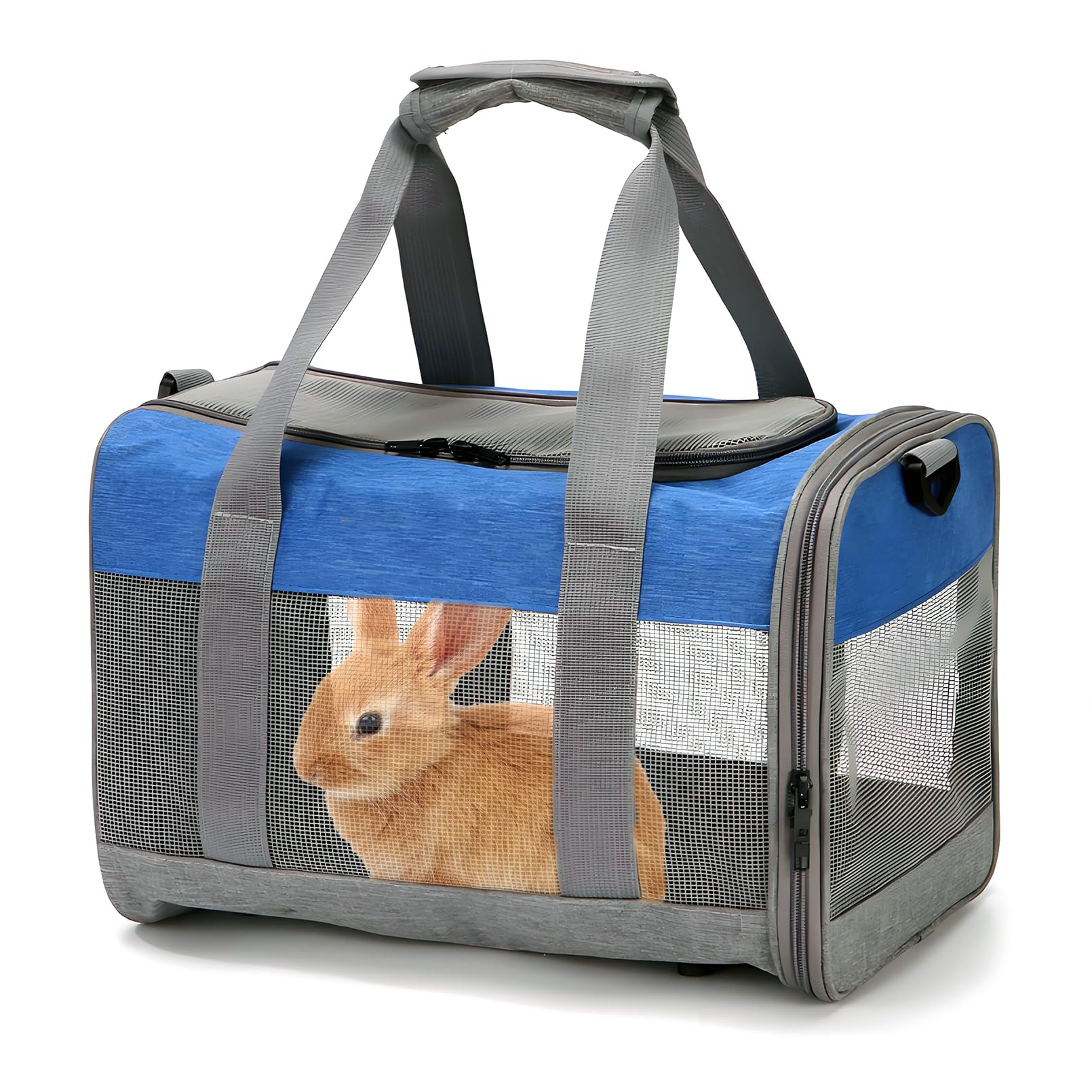 Pinvnby Bunny Carrier For Travel Camping Outdoor, Small Pet Carrier, Guinea Pig Carrier, Breathable Pet Portable Hand Bag For Ha