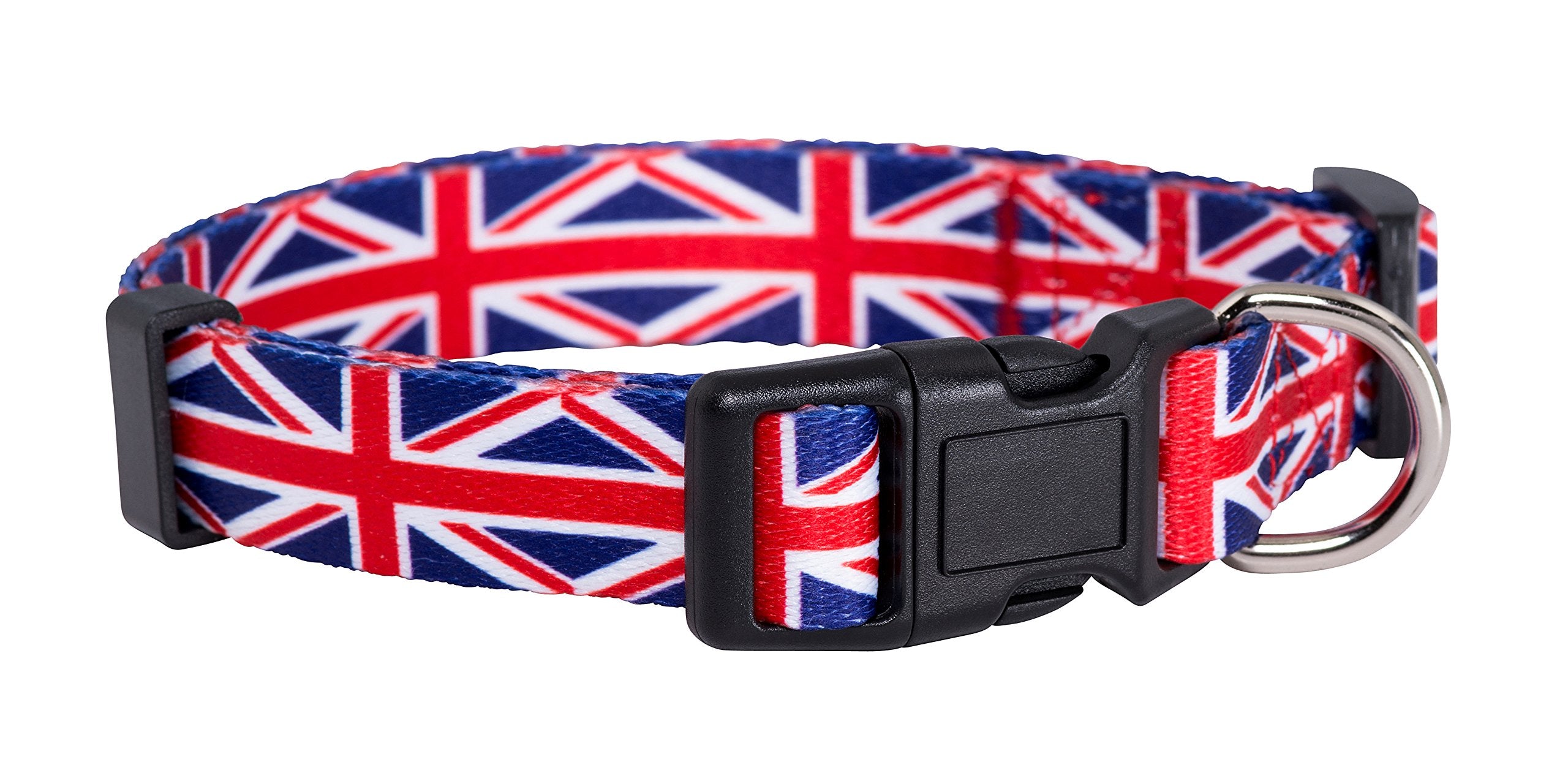 Native Pup Union Jack Uk British Flag Dog Collar(Uk, Large)