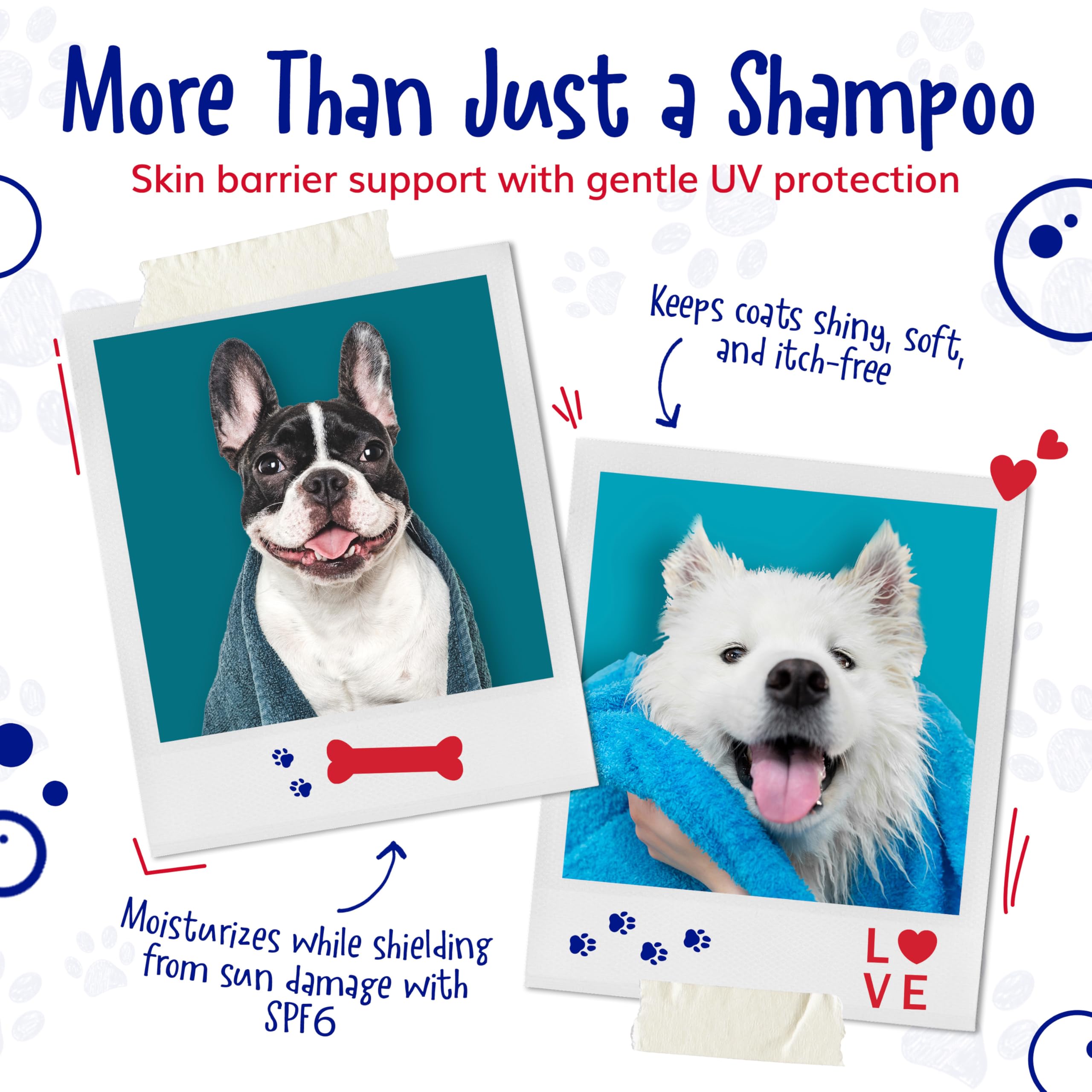 Natural Dog Shampoo For Dry Itchy Sensitive Skin- Allergy Relief Formula. Dog Bath For Smelly Dogs With Tea Tree Oil That Soothe