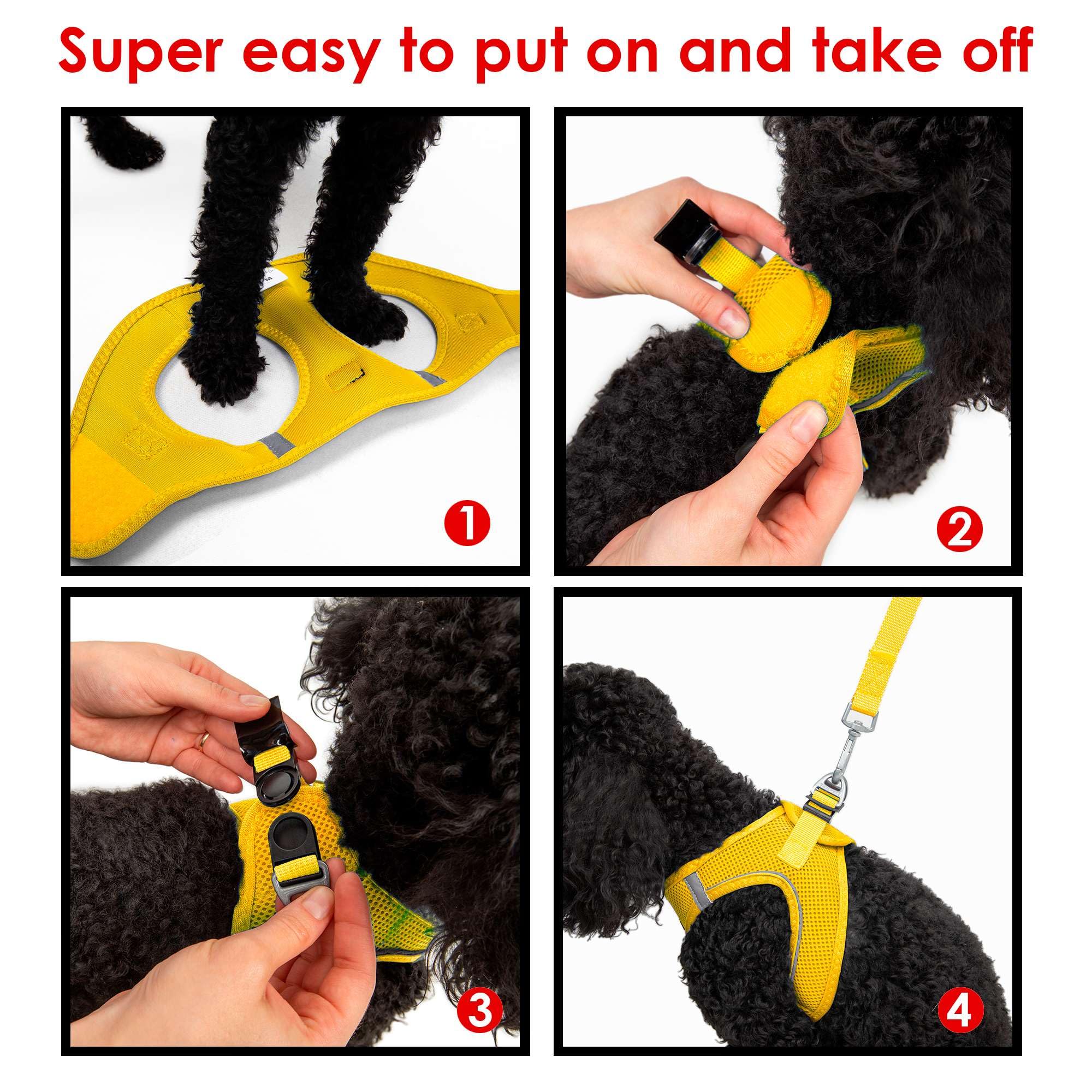 Tailpetz Dog Harness, Adjustable Step in No Pull Dog Harness for Large Dog, Reflective Puppy Harness for Puppy Training, Large B
