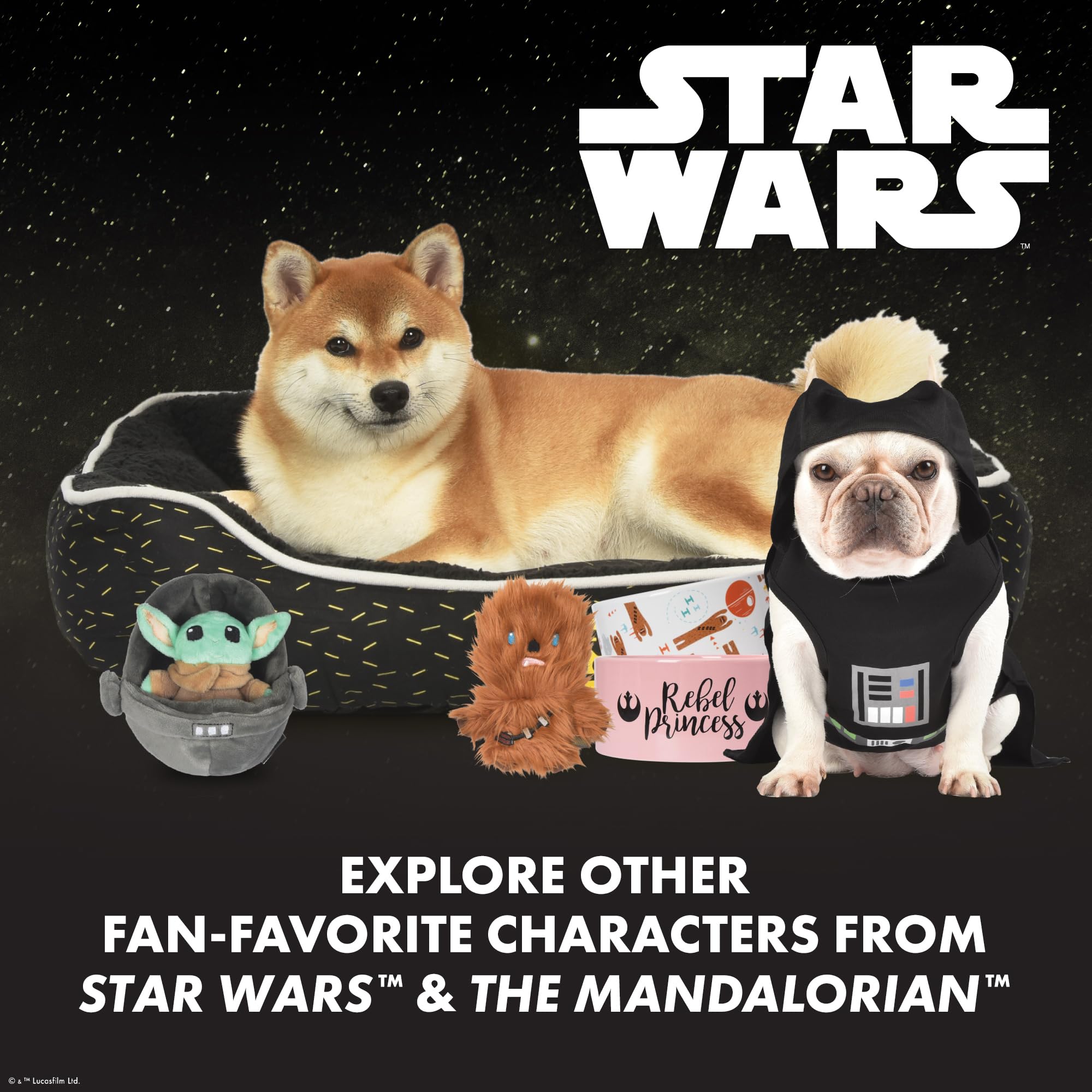 STAR WARS for Pets 9 The Child Santa Plush Figure Squeak Toy Holiday Pet Products, Grogu Squeaky Pet Toy | Dog Chew Toy, Grogu P