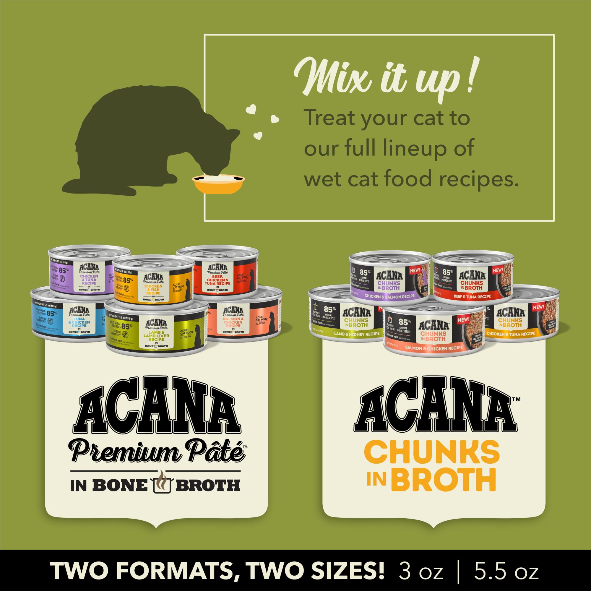 ACANA Premium Pate Kitten Wet Cat Food in Bone Broth Chicken + Tuna Recipe 3oz Cans (24 Count)