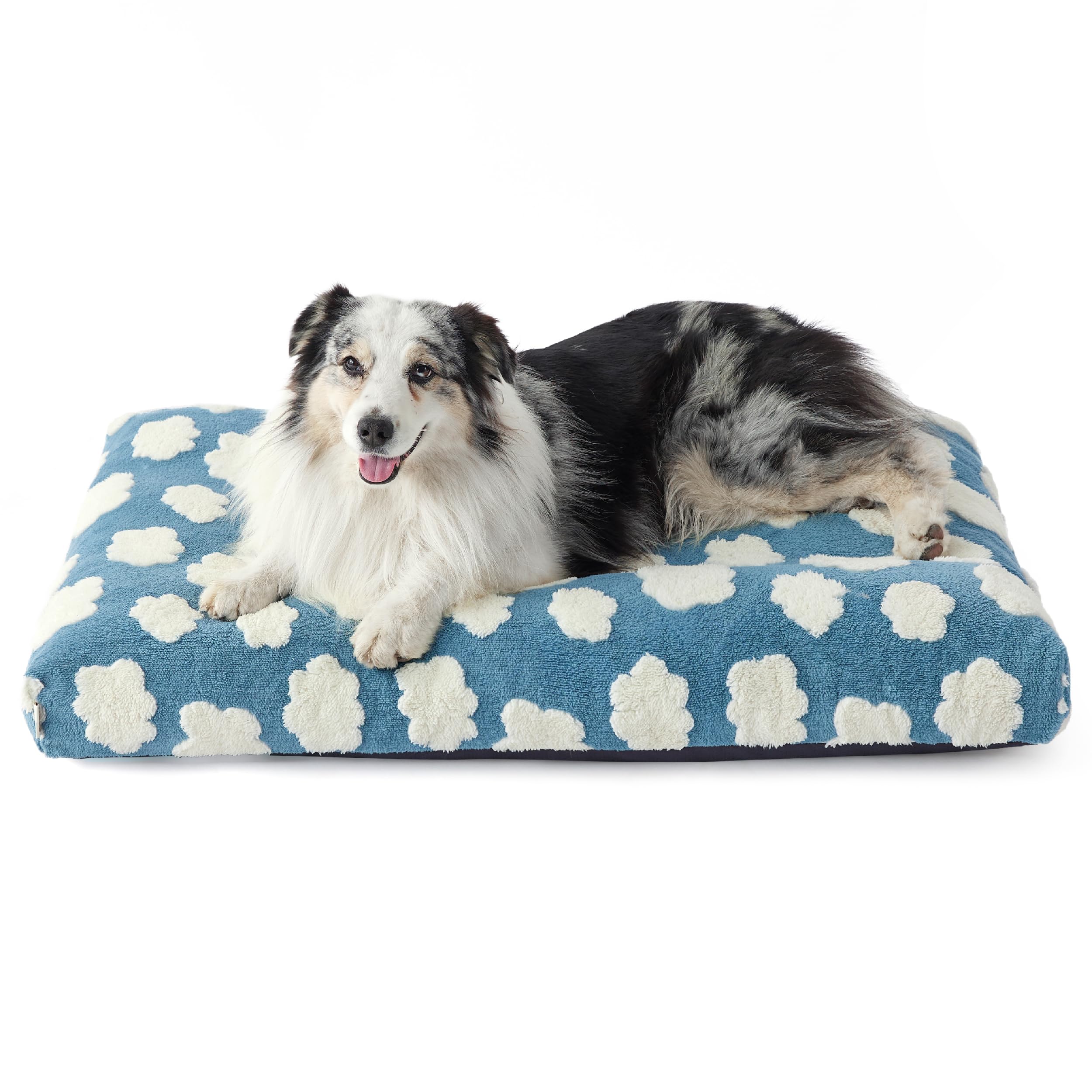 Lesure Cute Xl Dog Bed For Crate-Thick Shredded Chopped Foam Pet Bed Indoor With Removable Washable Cover, Modern Fuzzy Plush & 