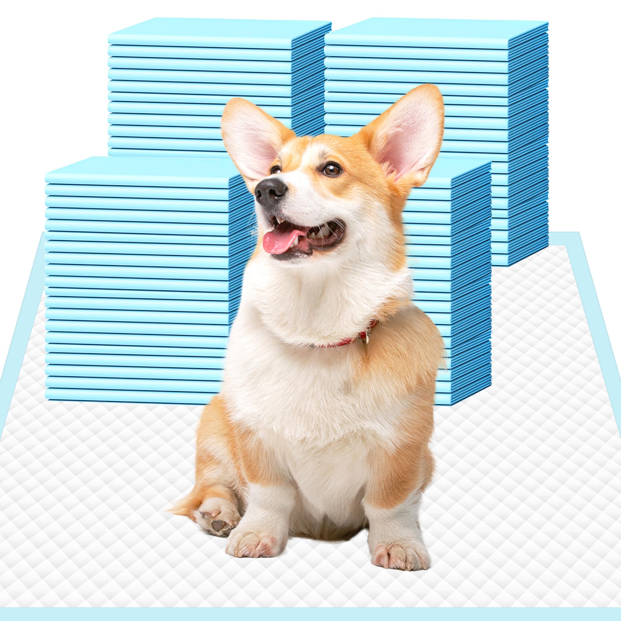 Dog Pee Pads 22 x23 , Pee Pads for Dogs, Disposable Puppy Pads Pet Training Pads Super Absorbent Leak-Proof Quick Drying Pee Pad