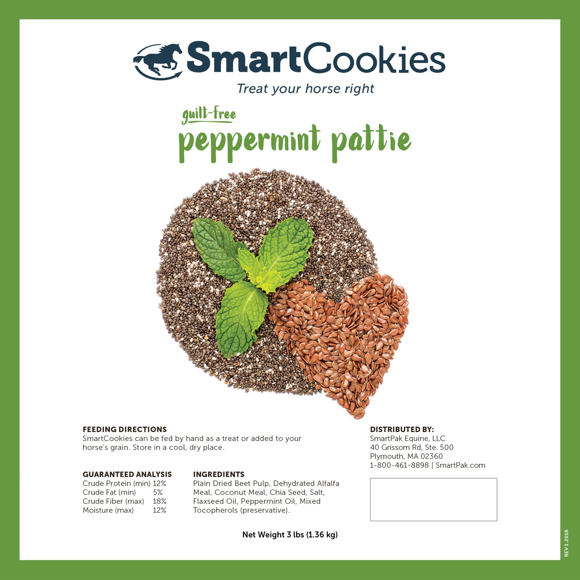 SMARTPAK SmartCookies | Healthy Treats for Horses Made from Coconut Meal, Beet Pulp, Alfalfa, and Flaxseed Oil | No Sugar Added
