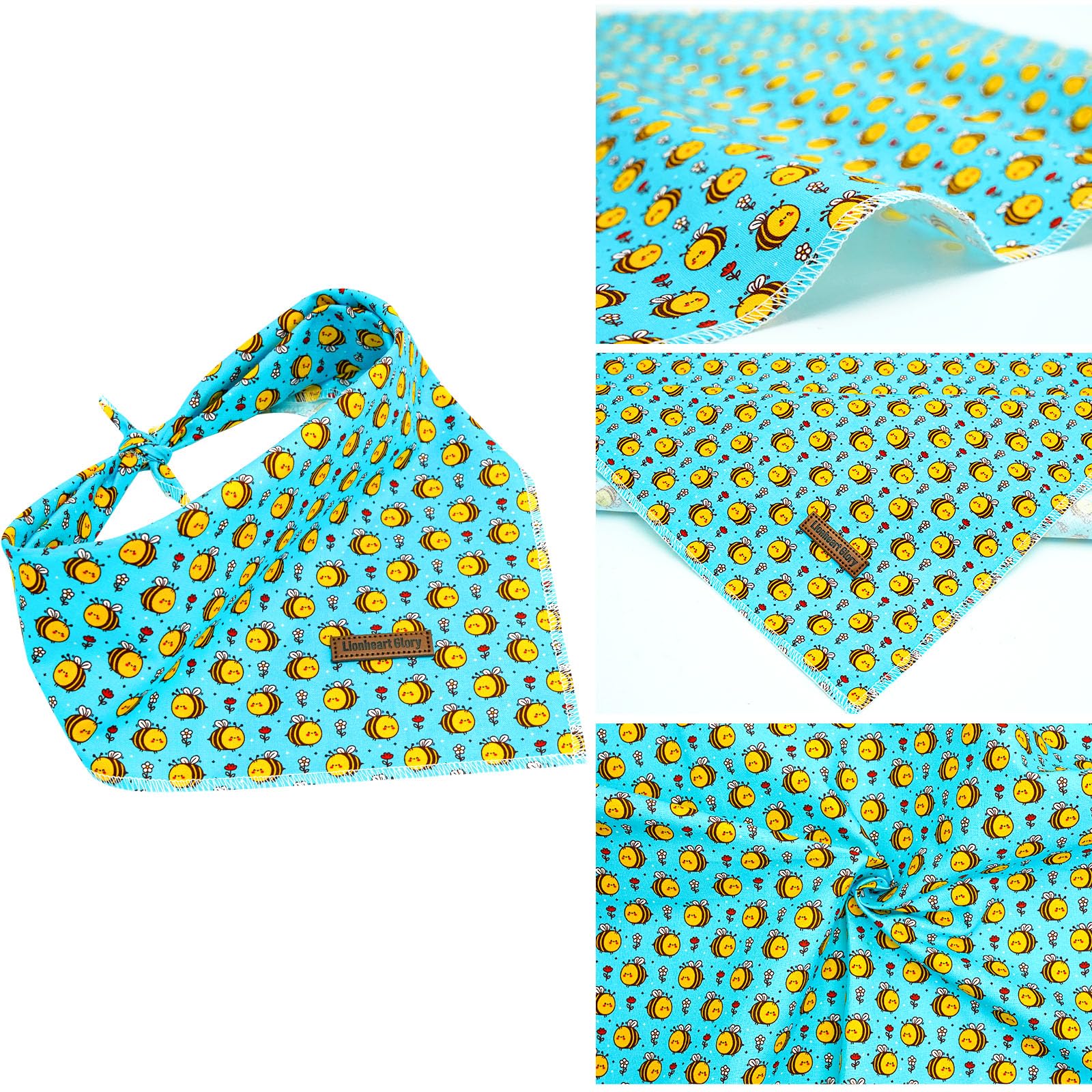 Lionheart Glory St. Patrick'S Day Dog Bandana Dog Kerchief 1 Pack Washable Soft Comfortable Dog Scarf, Square Adjustable Girl Or