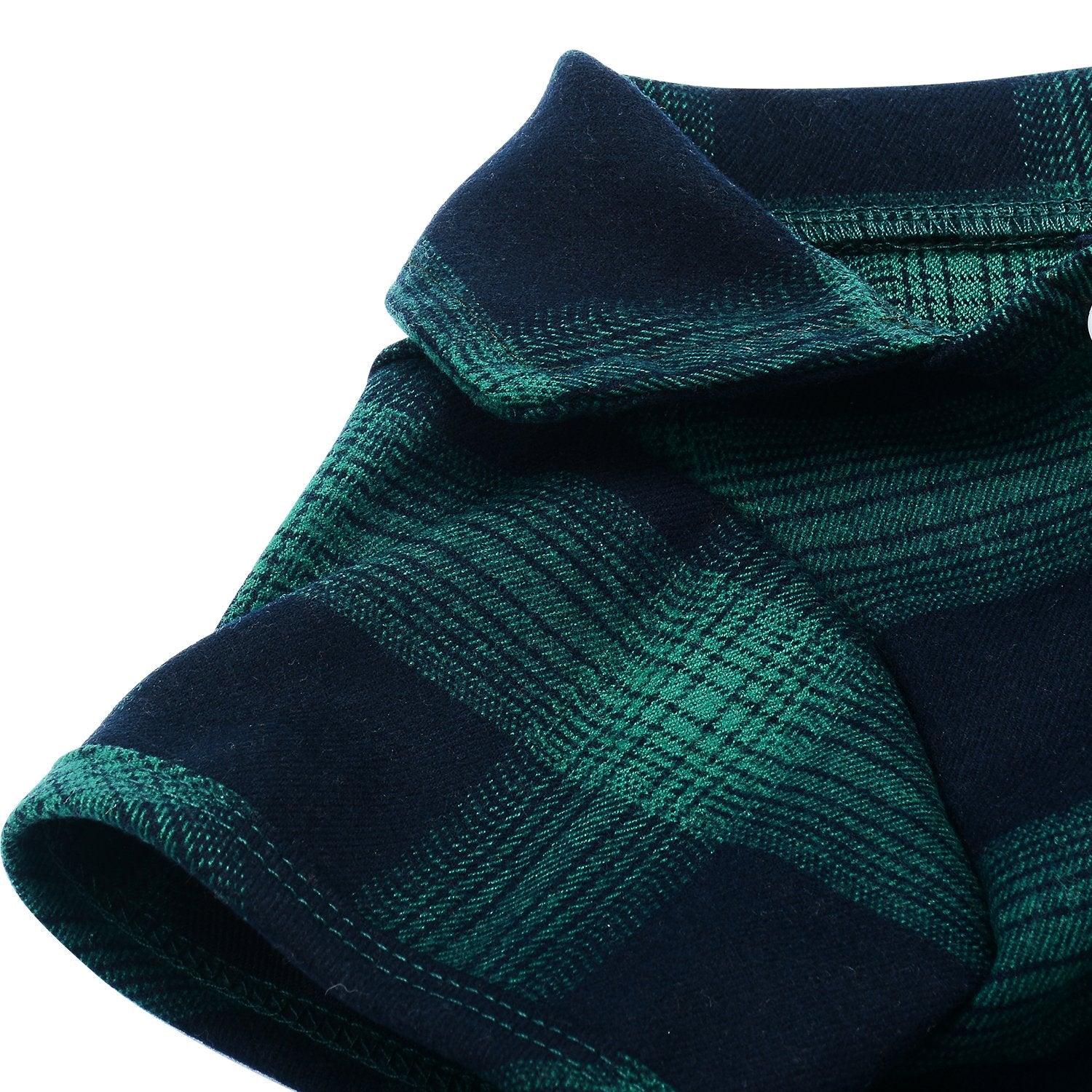 Koneseve Dog Shirt, Pet Plaid Clothes Shirt T-Shirt, Sweater Bottoming Shirt For Small Dog Cat Puppy Grid Adorable Wearing Stylish Cozy Halloween,Christmas Costumes {Green;S/Small}