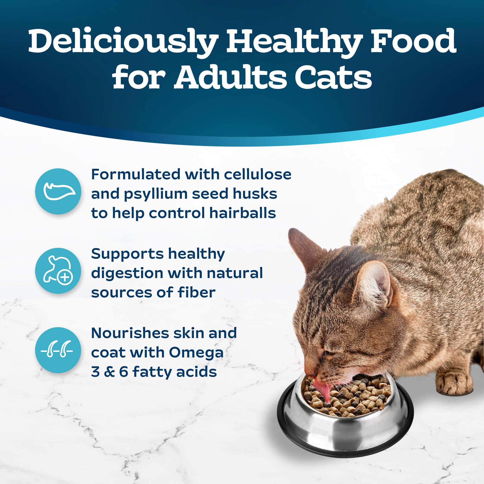 Blue Buffalo Tastefuls Hairball Control Natural Adult Dry Cat Food, Chicken, 7lb bag