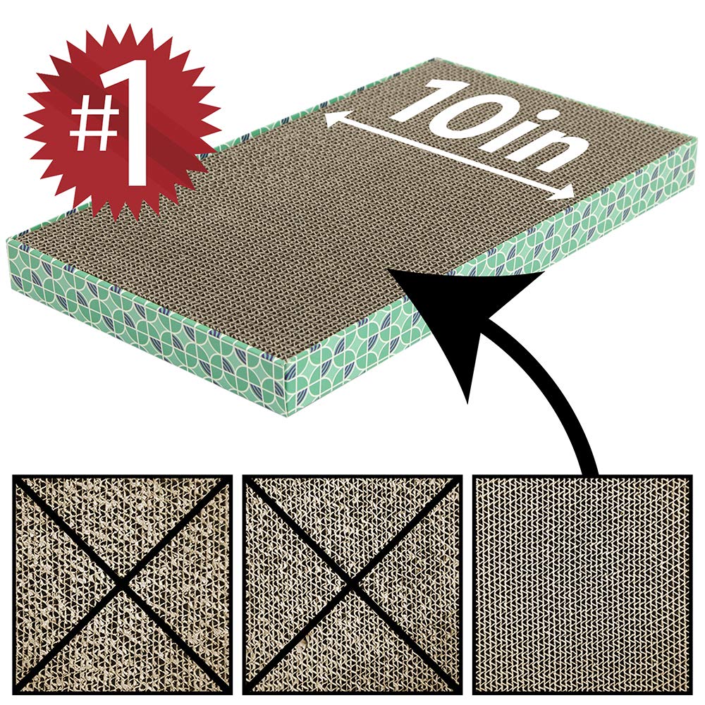 Kitty City Xl Wide Corrugate Cat Scratchers 3 Pieces, Cat Scratching, Cat Scratch Pad, Door Clips, Furniture Protectors From Cat Scratching