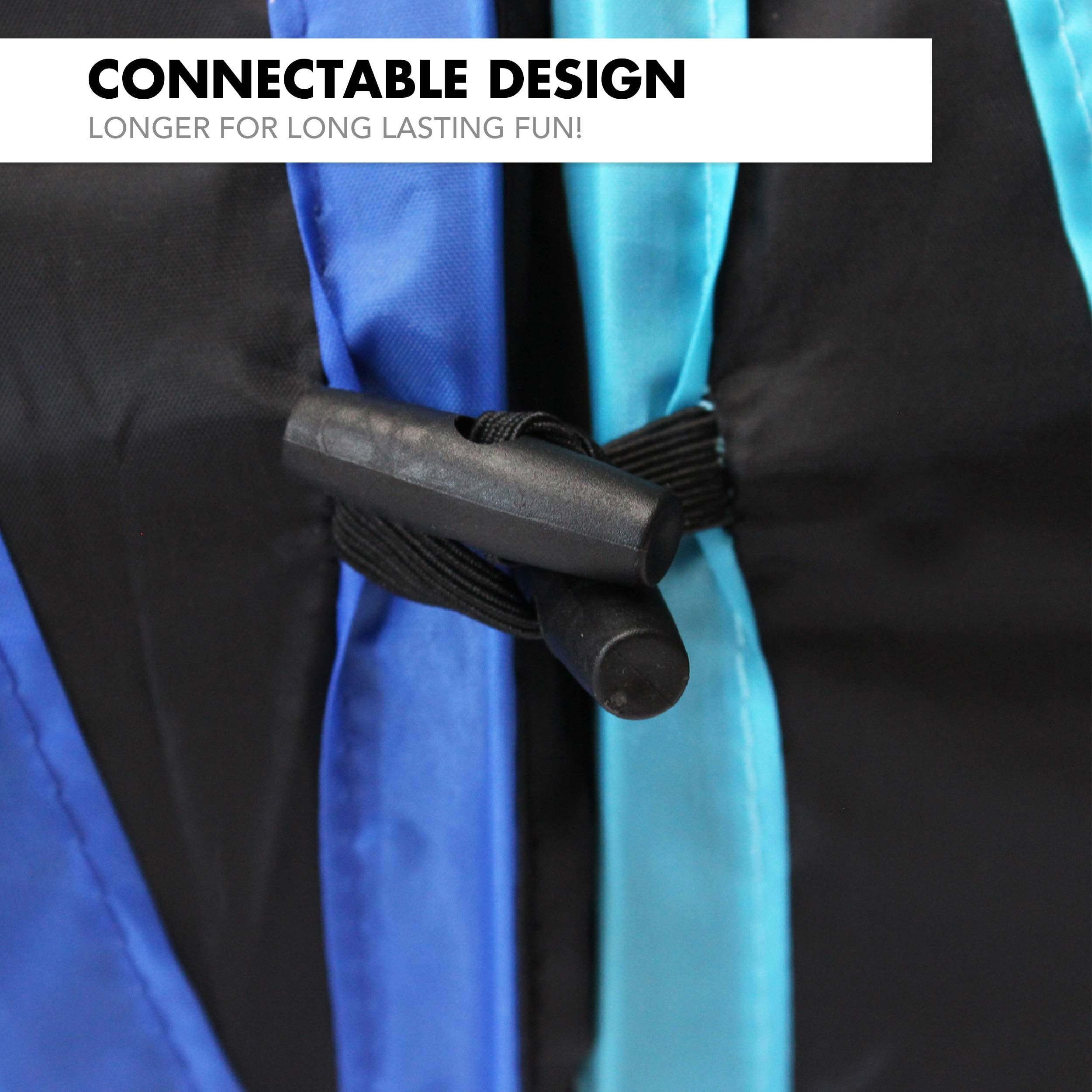 Purrfect Feline - 4 Way Cat Tunnel And Crinkle Cat Toy - Interactive Cat Toy With Cat Ball - Cat Supplies For Indoor Cats - Suitable For Ferrets, Rabbits Or Small Dogs - Light Blue - L