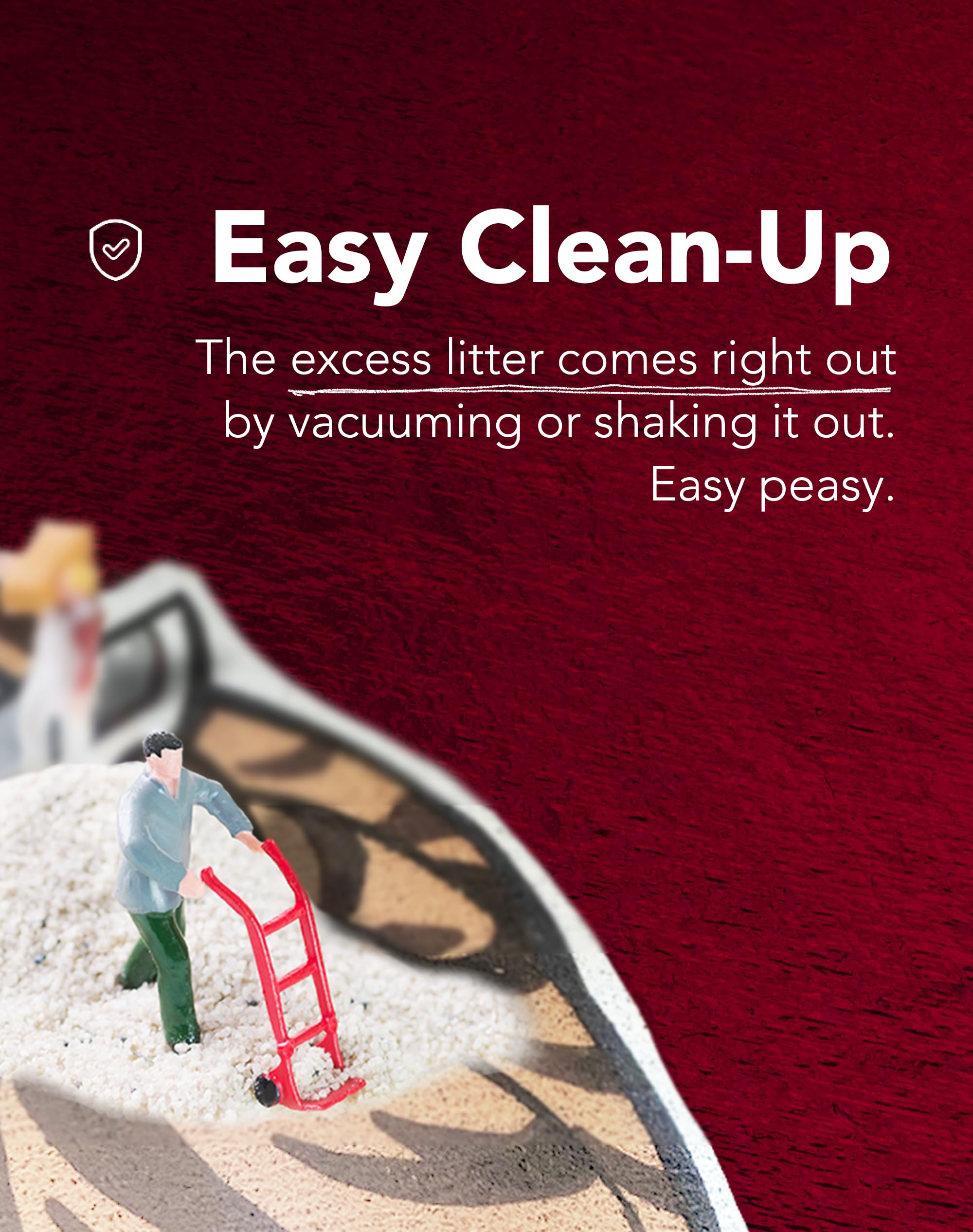 Lukamoo Cute Cat Litter Mat (30X20), Large/L, For Kitty Litter & Cute Cat Litter Box, Litter Trapping Mat (Large (30' X 20'),