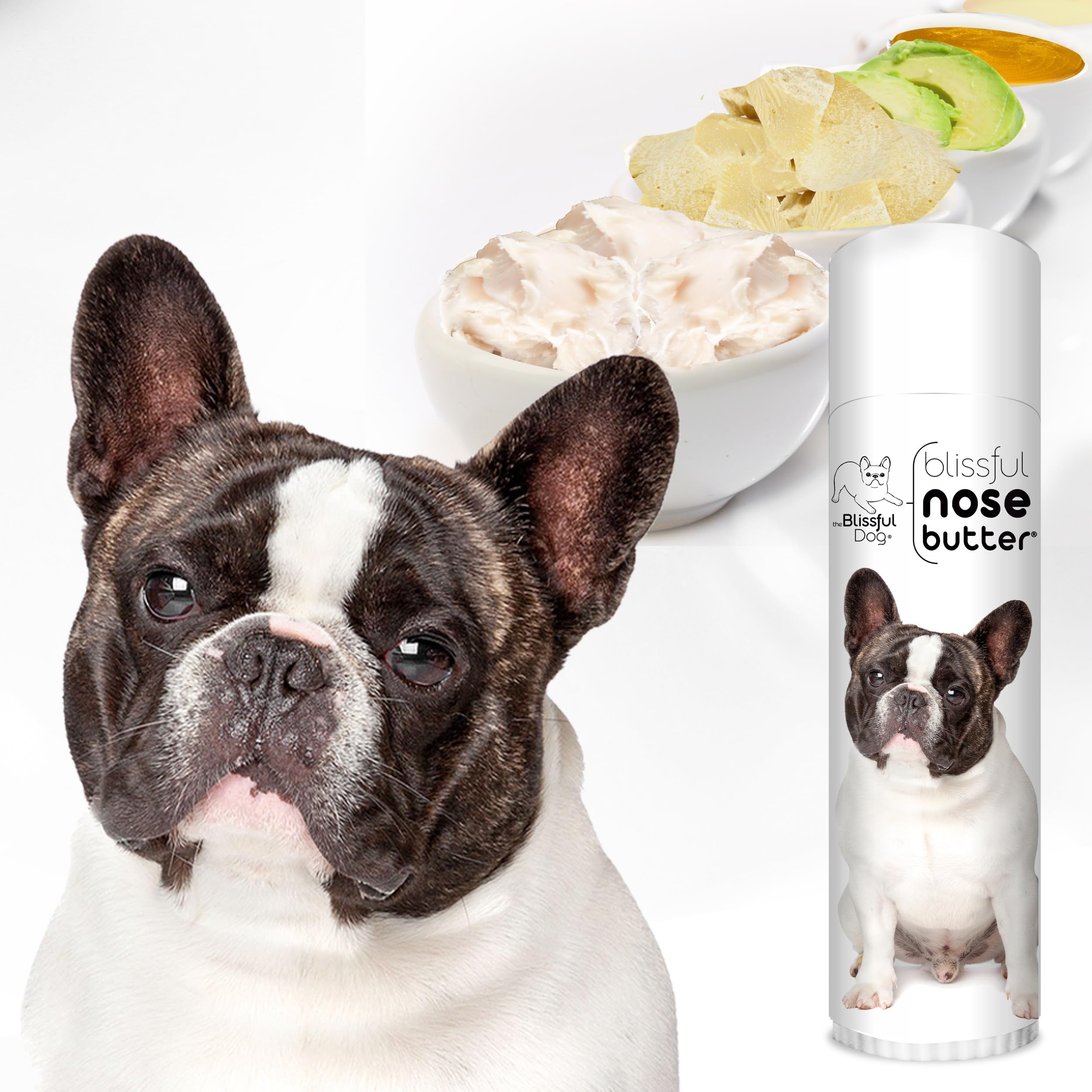 The Blissful Dog French Bulldog Pied Unscented Nose Butter - Dog Nose Butter, 0.50 Ounce