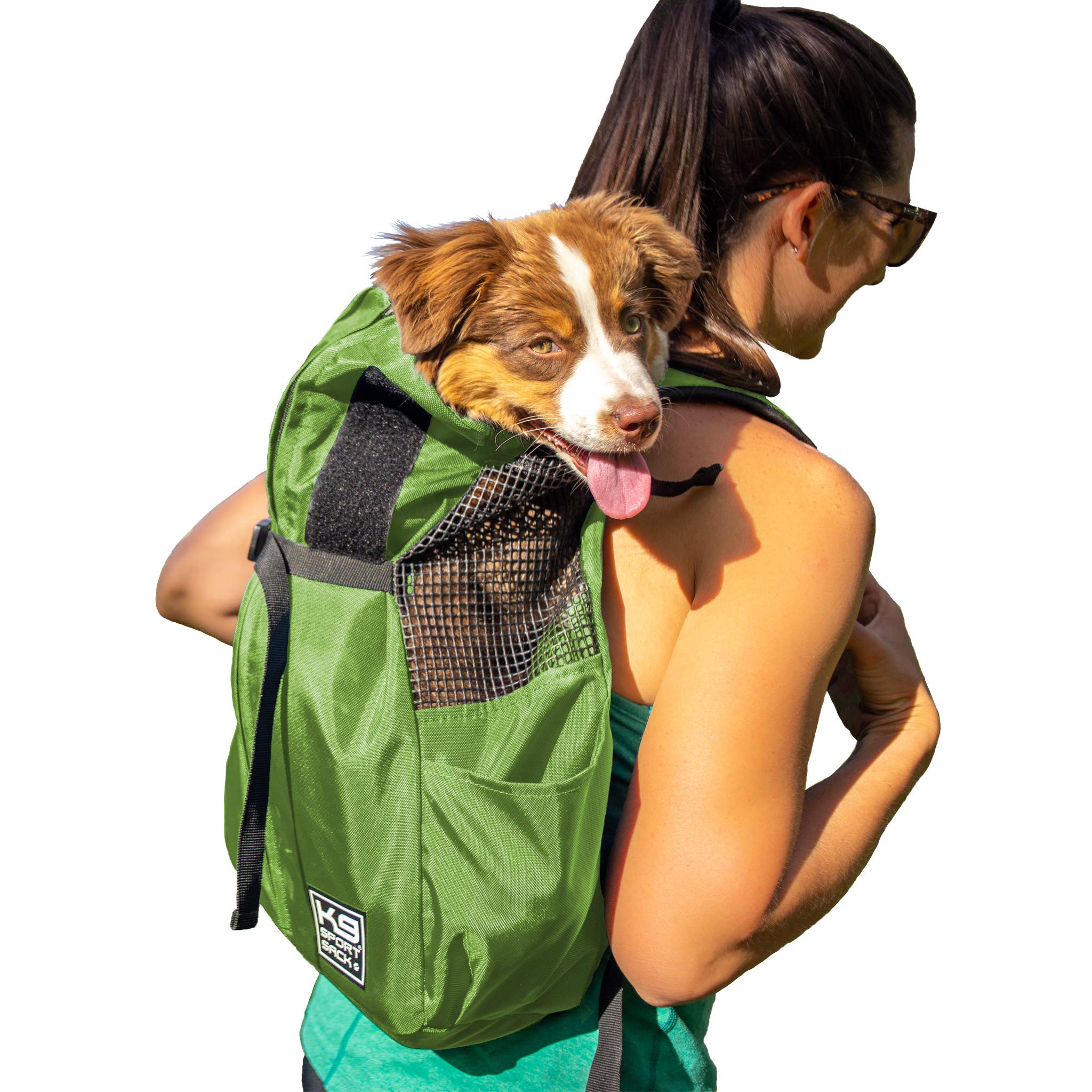 K9 Sport Sack Trainer | Dog Carrier Dog Backpack For Pets (Large, Greenry)