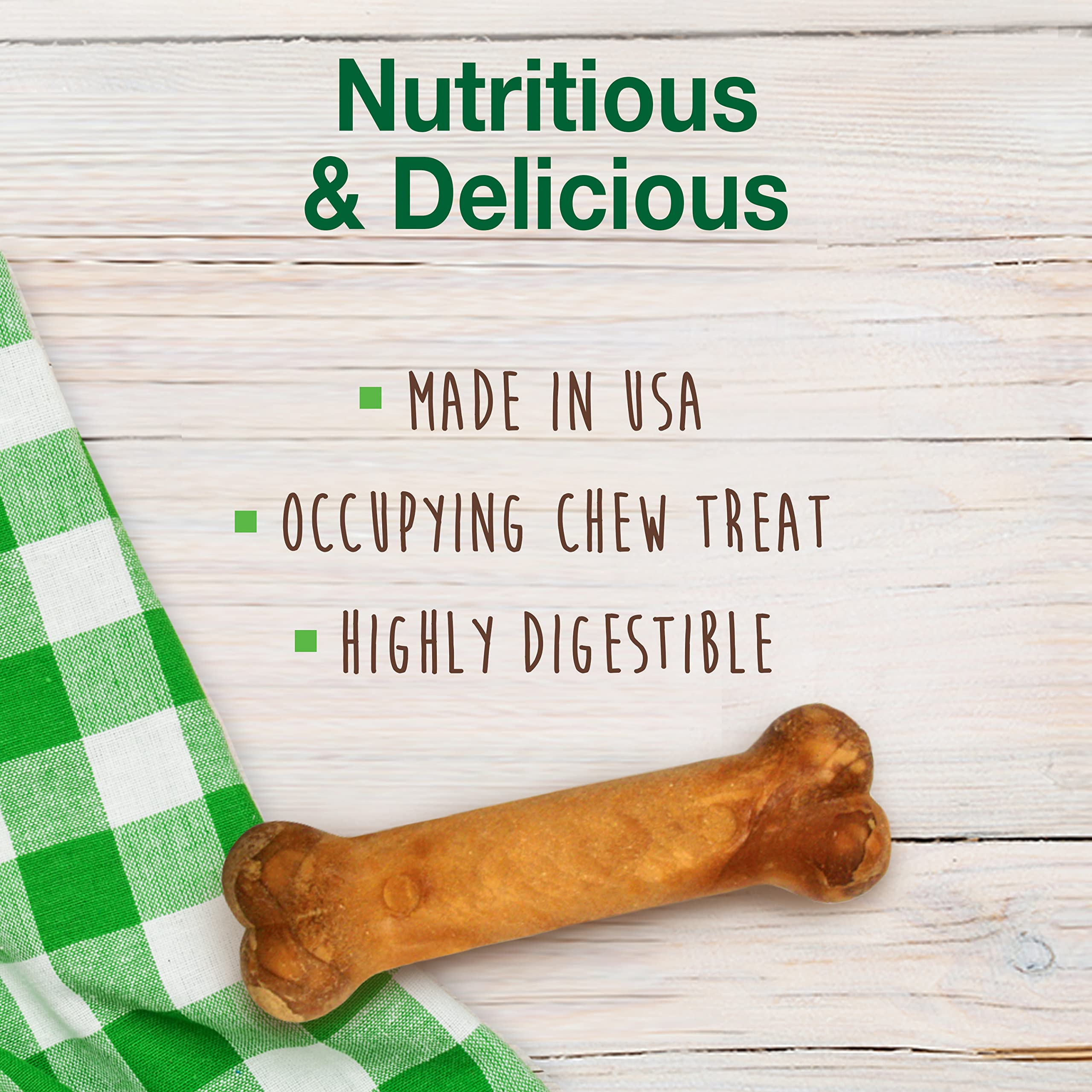 Nylabone Healthy Edibles Natural Puppy Chews Long Lasting Treats for Puppies, Turkey & Sweet Potato Flavor, Small/Regular (8 Cou