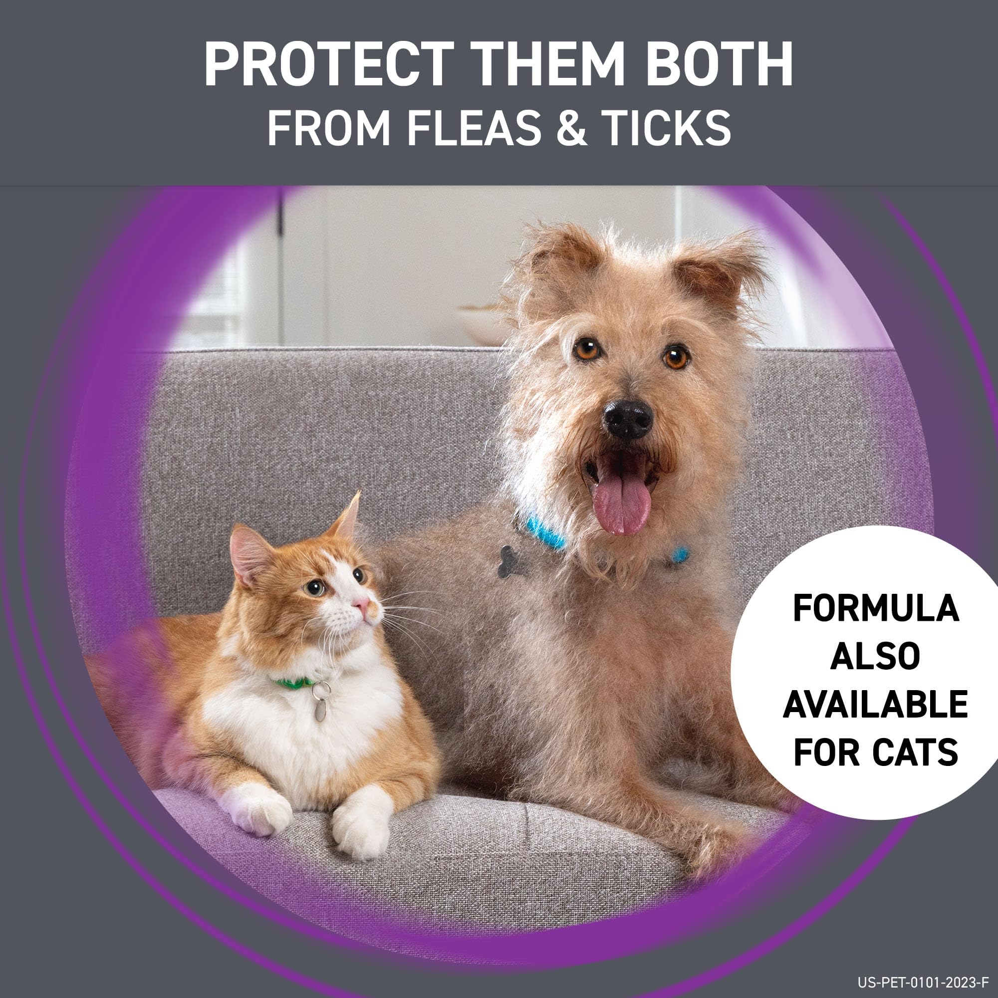 FRONTLINE Plus for Dogs Flea and Tick Treatment (Large Dog, 45-88 lbs.) 6 Doses (Purple Box)